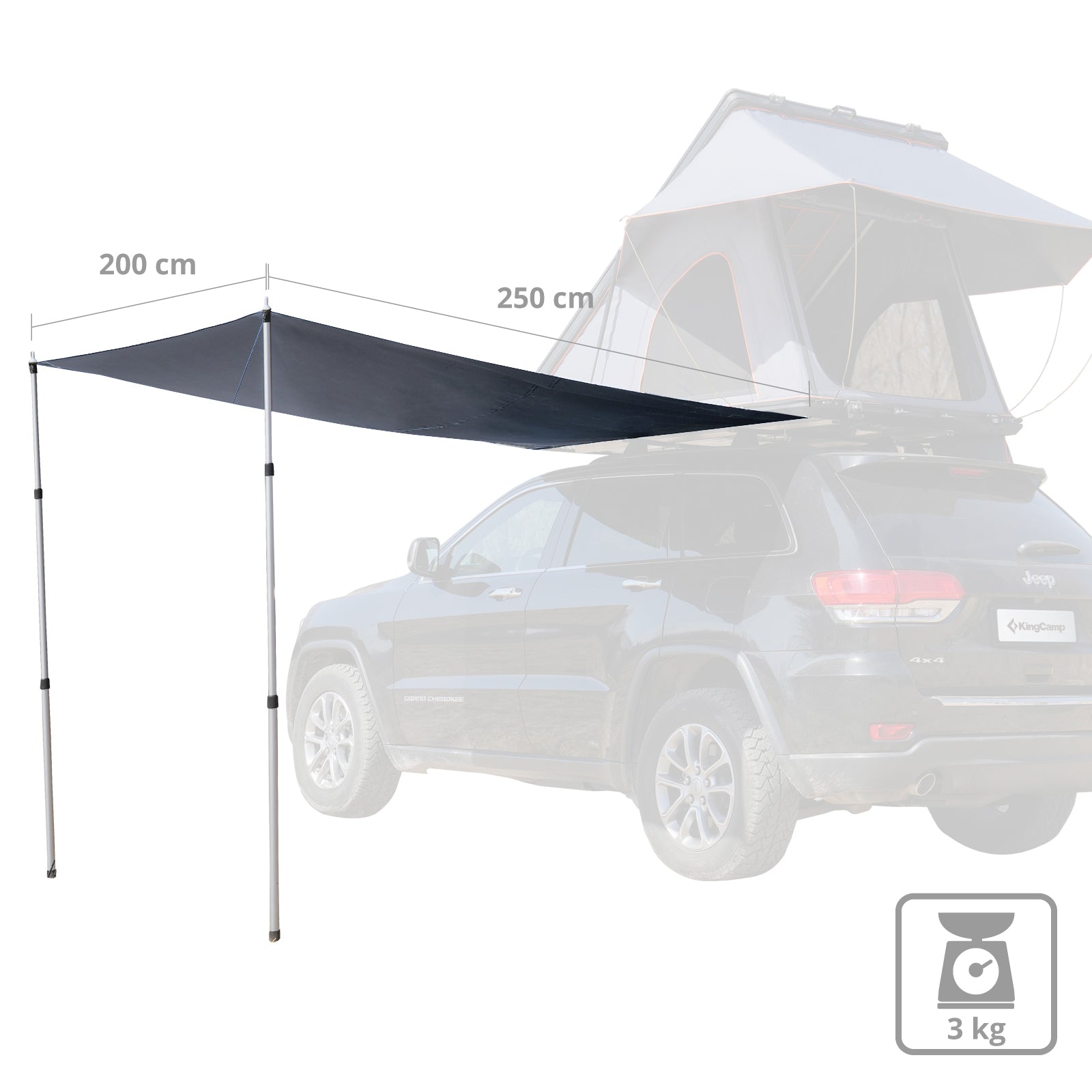 Rooftop Tarp grau