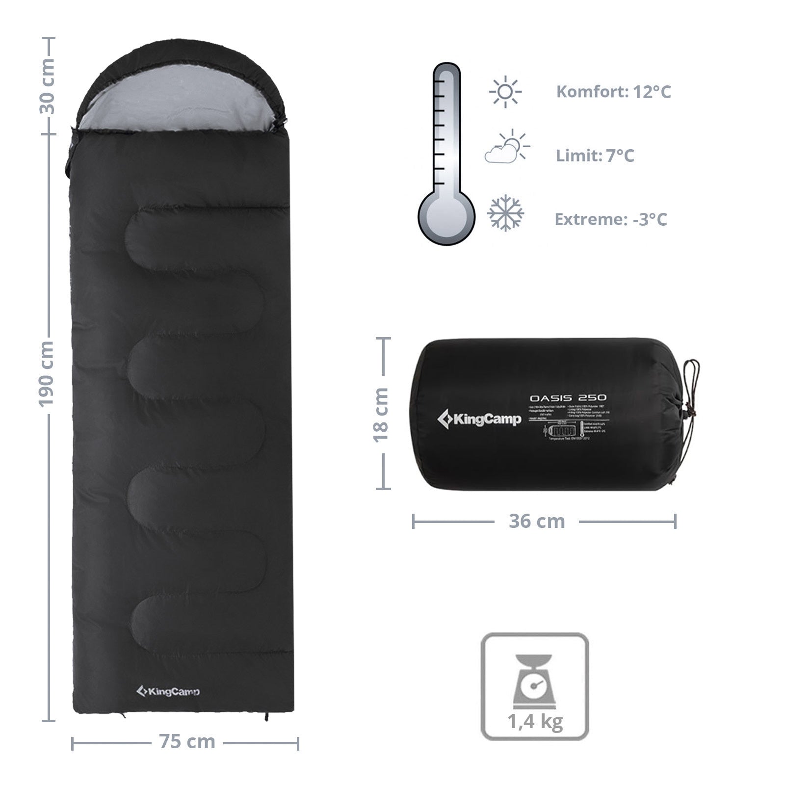 Deckenschlafsack Oasis 250