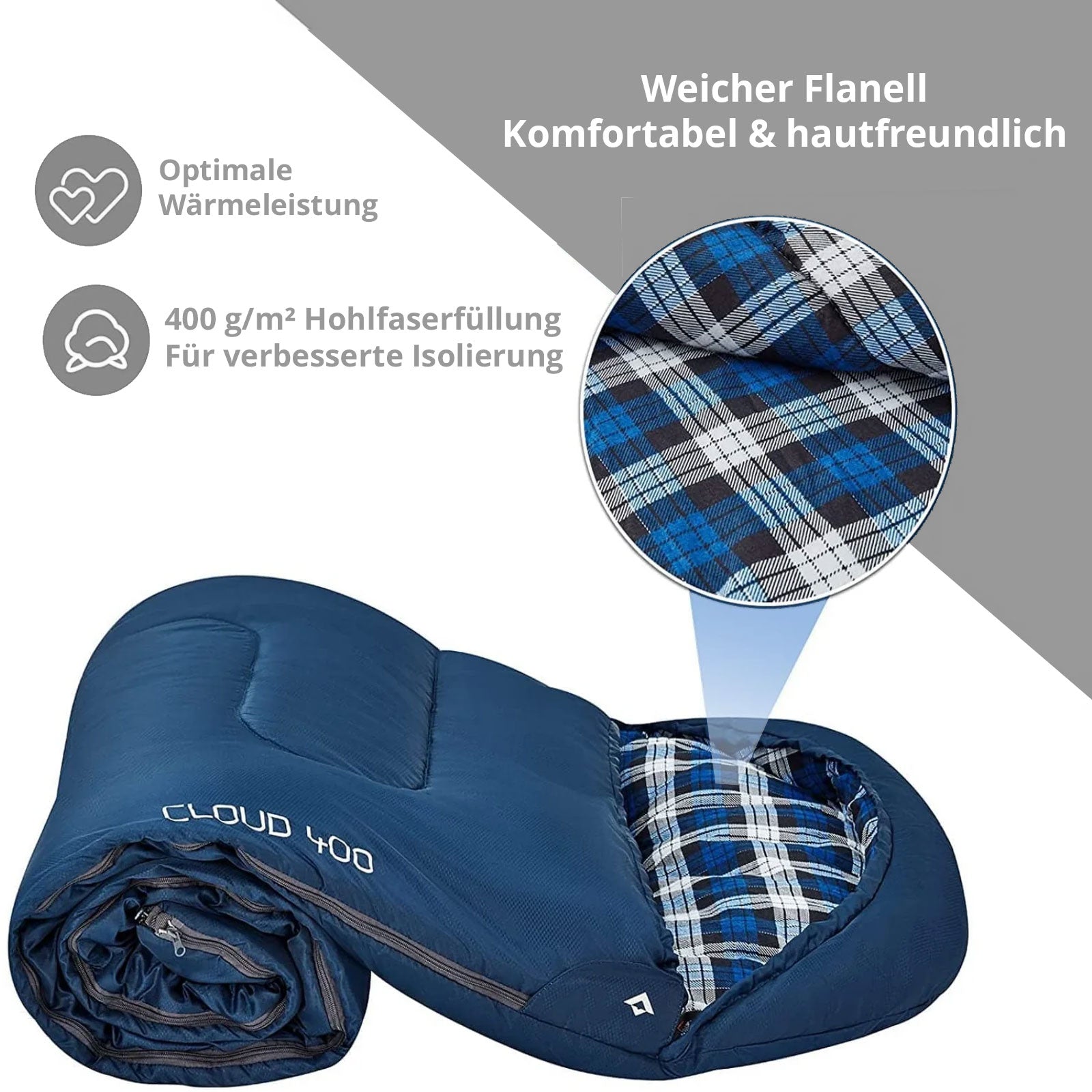 Deckenschlafsack Cloud 400