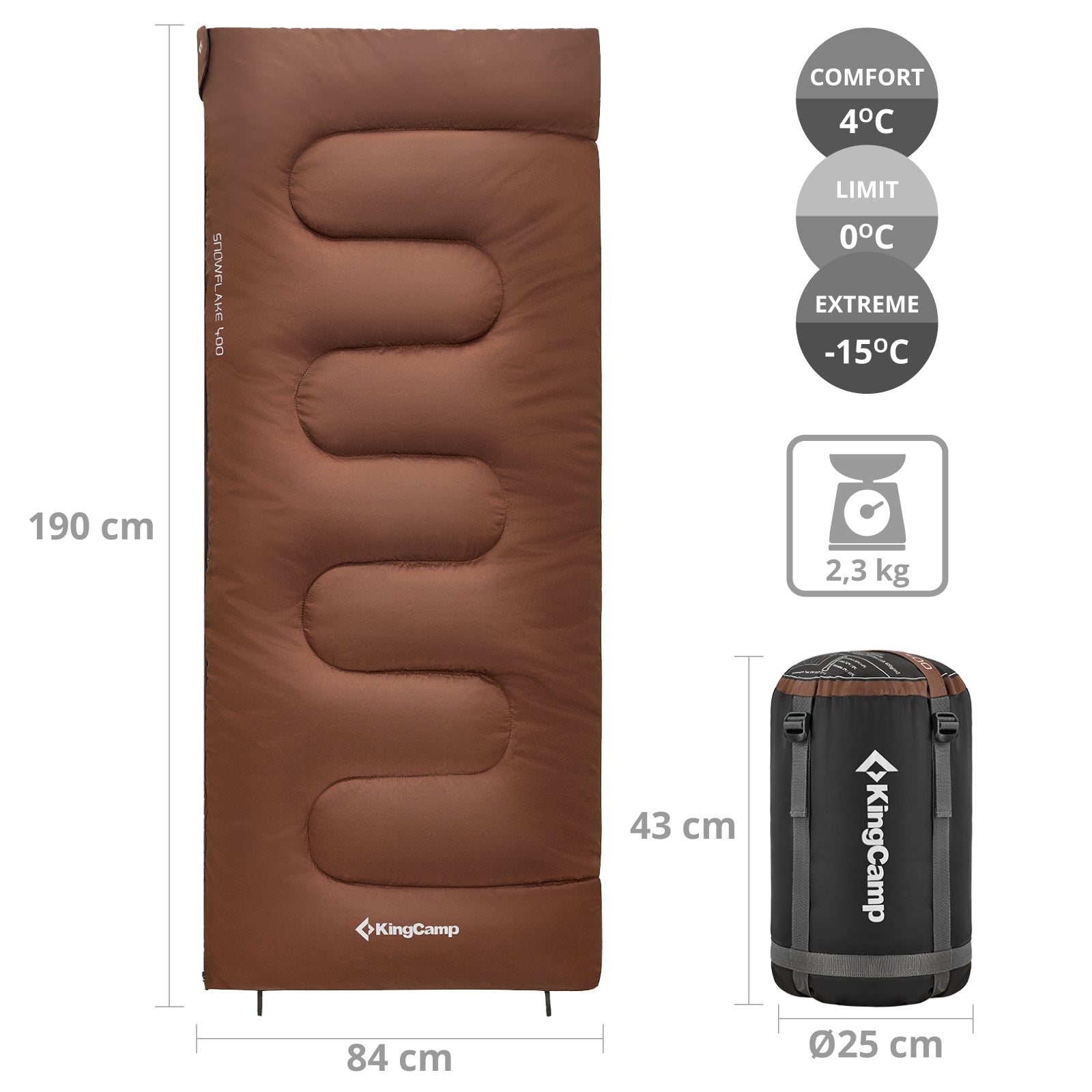 Deckenschlafsack Snowflake 400