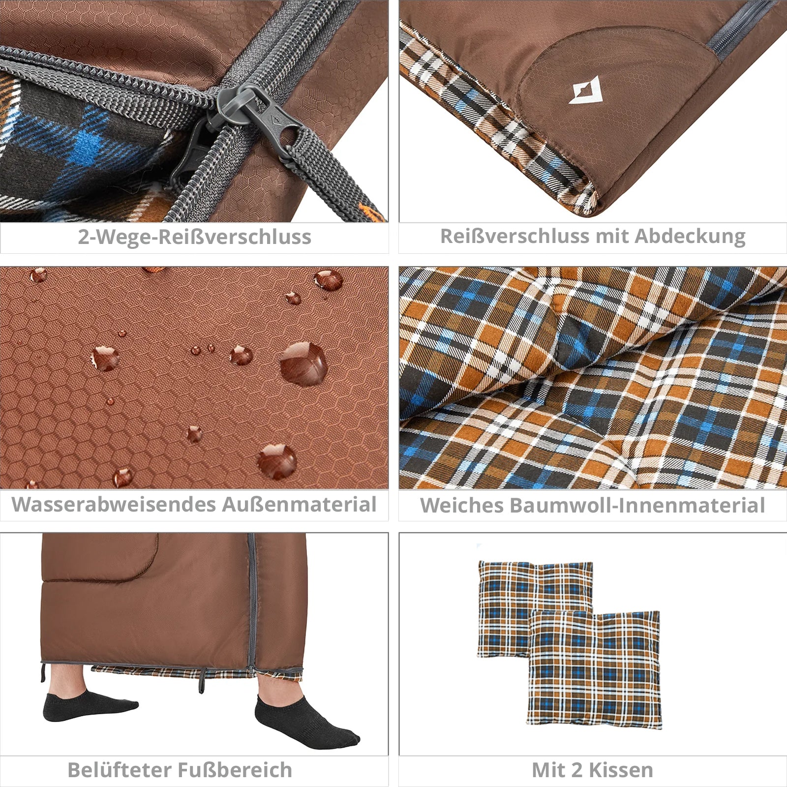 Double sleeping bag blanket Snowflake 300D