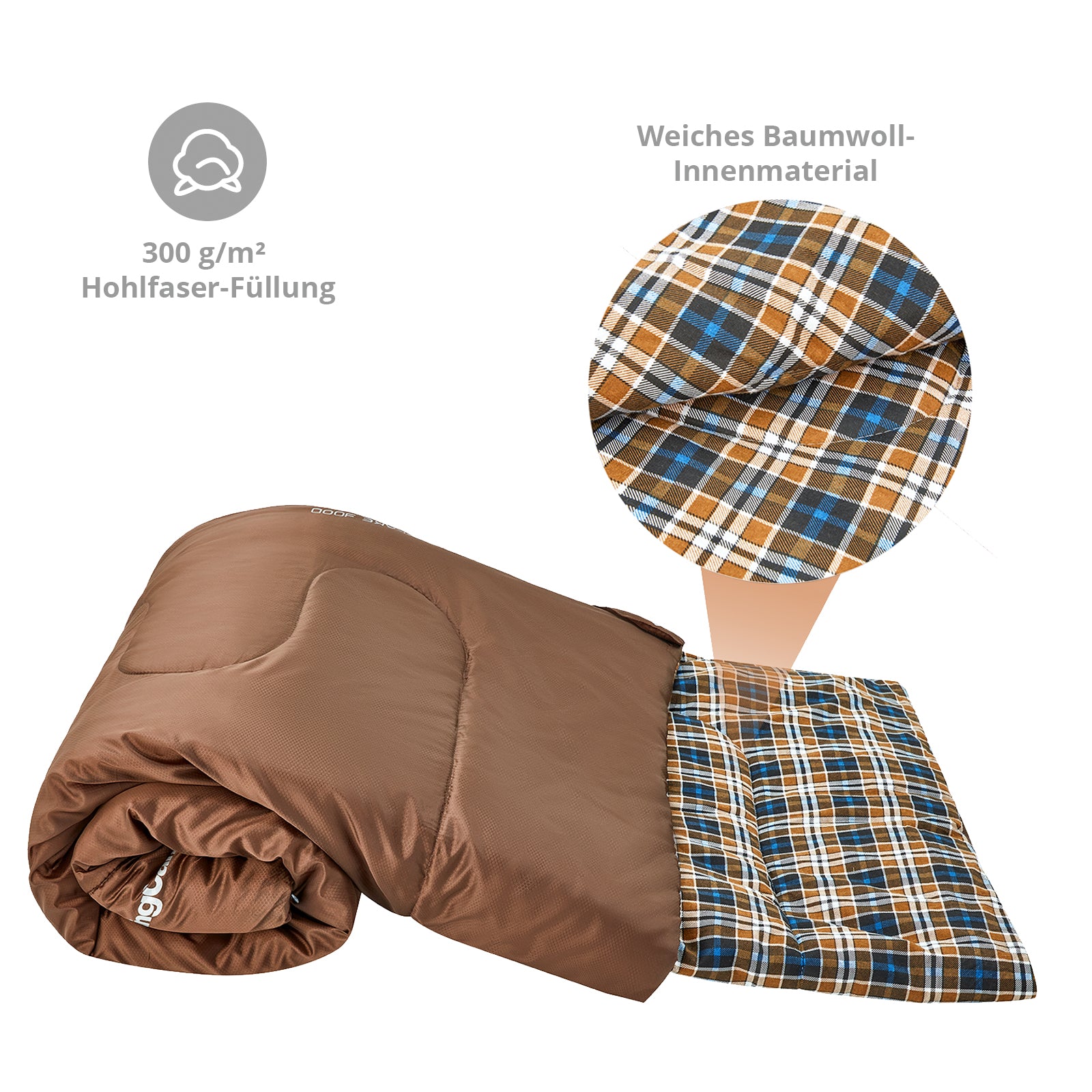Double sleeping bag blanket Snowflake 300D