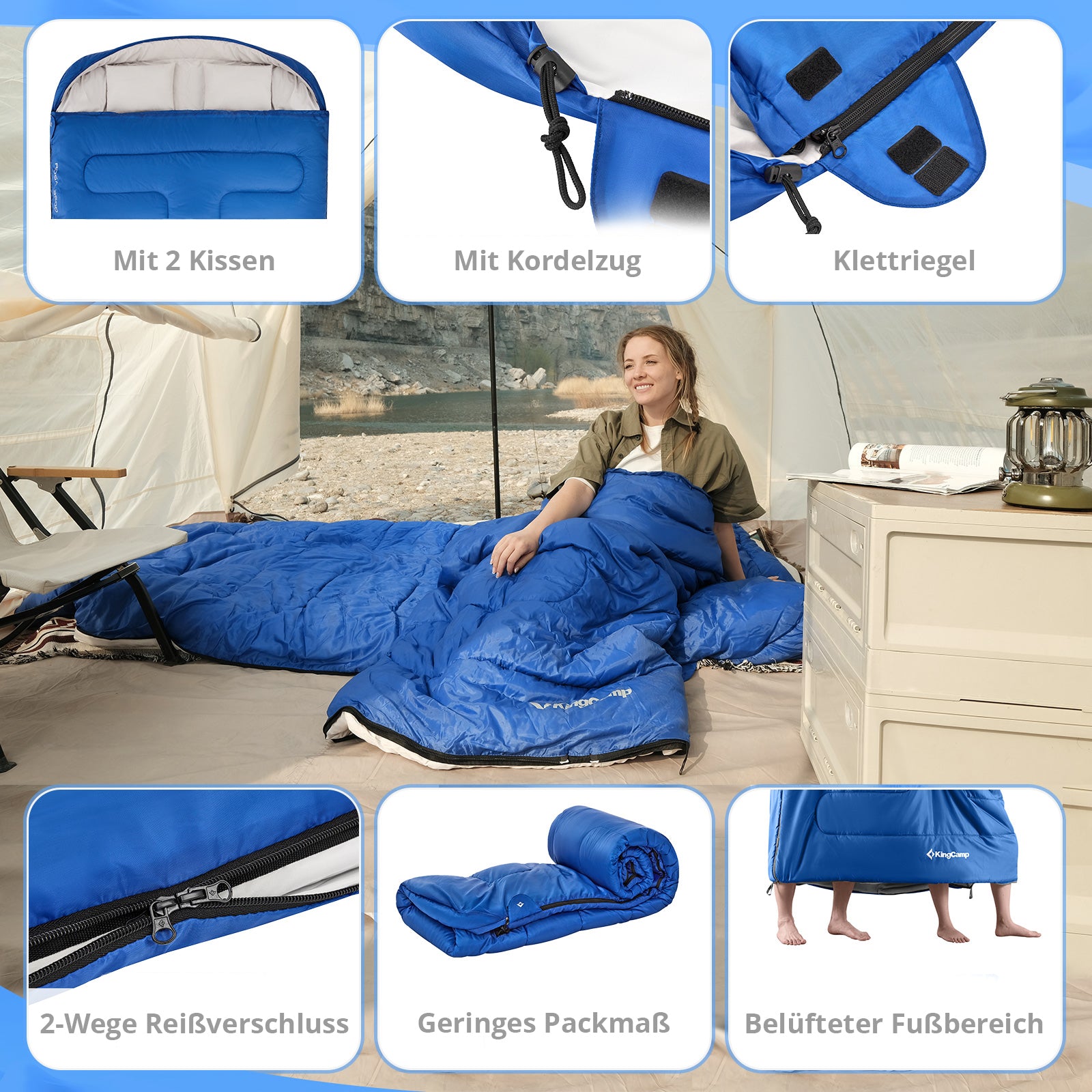 Double sleeping bag blanket Fallon Double