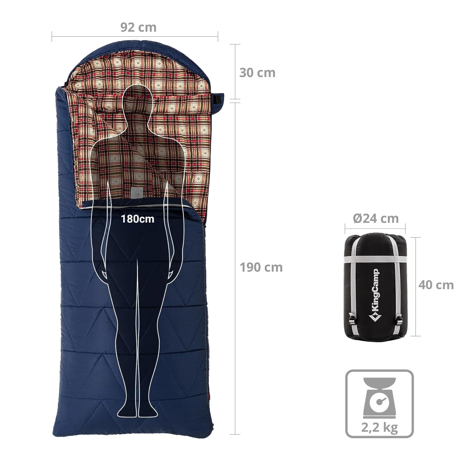 Preston mummy sleeping bag
