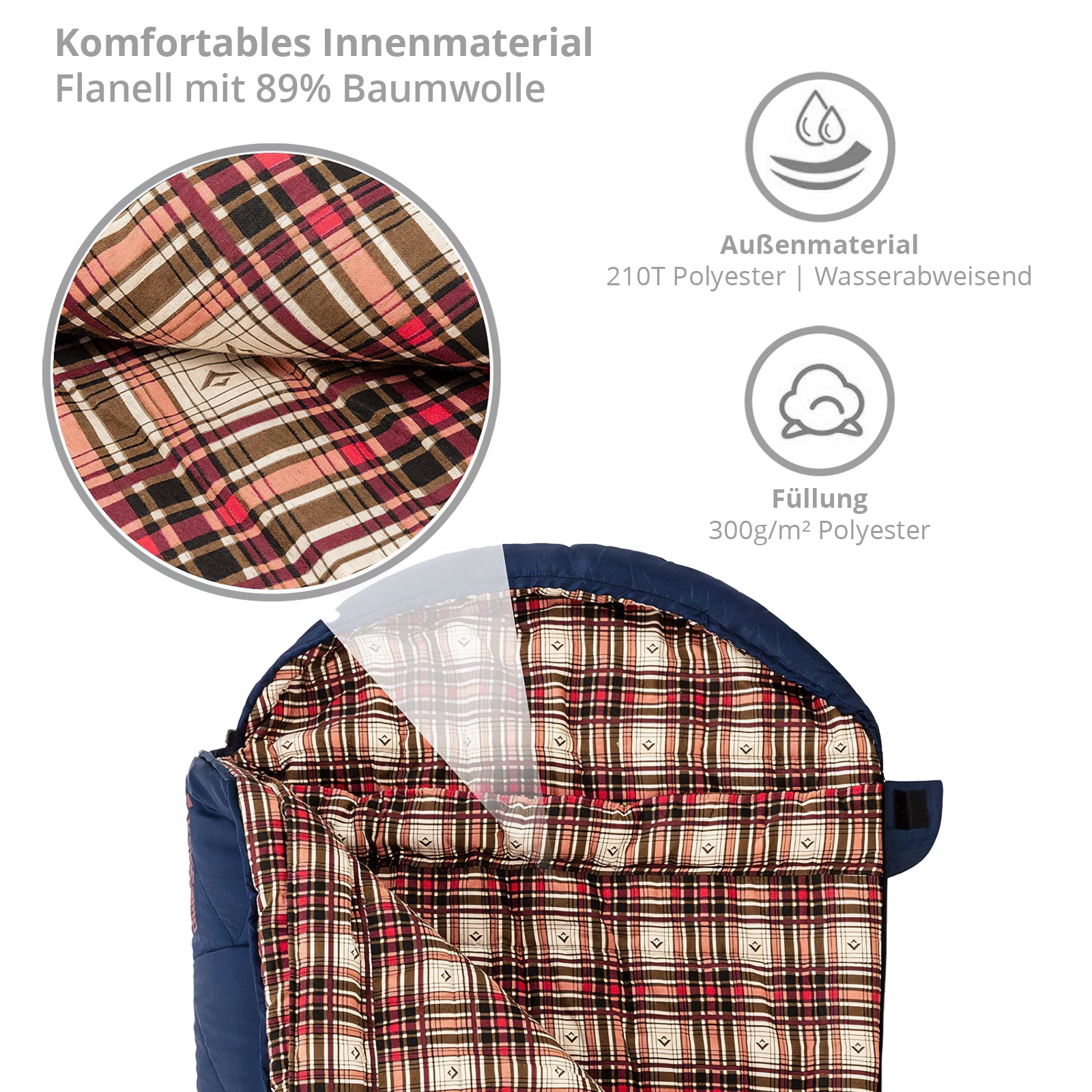 Preston mummy sleeping bag