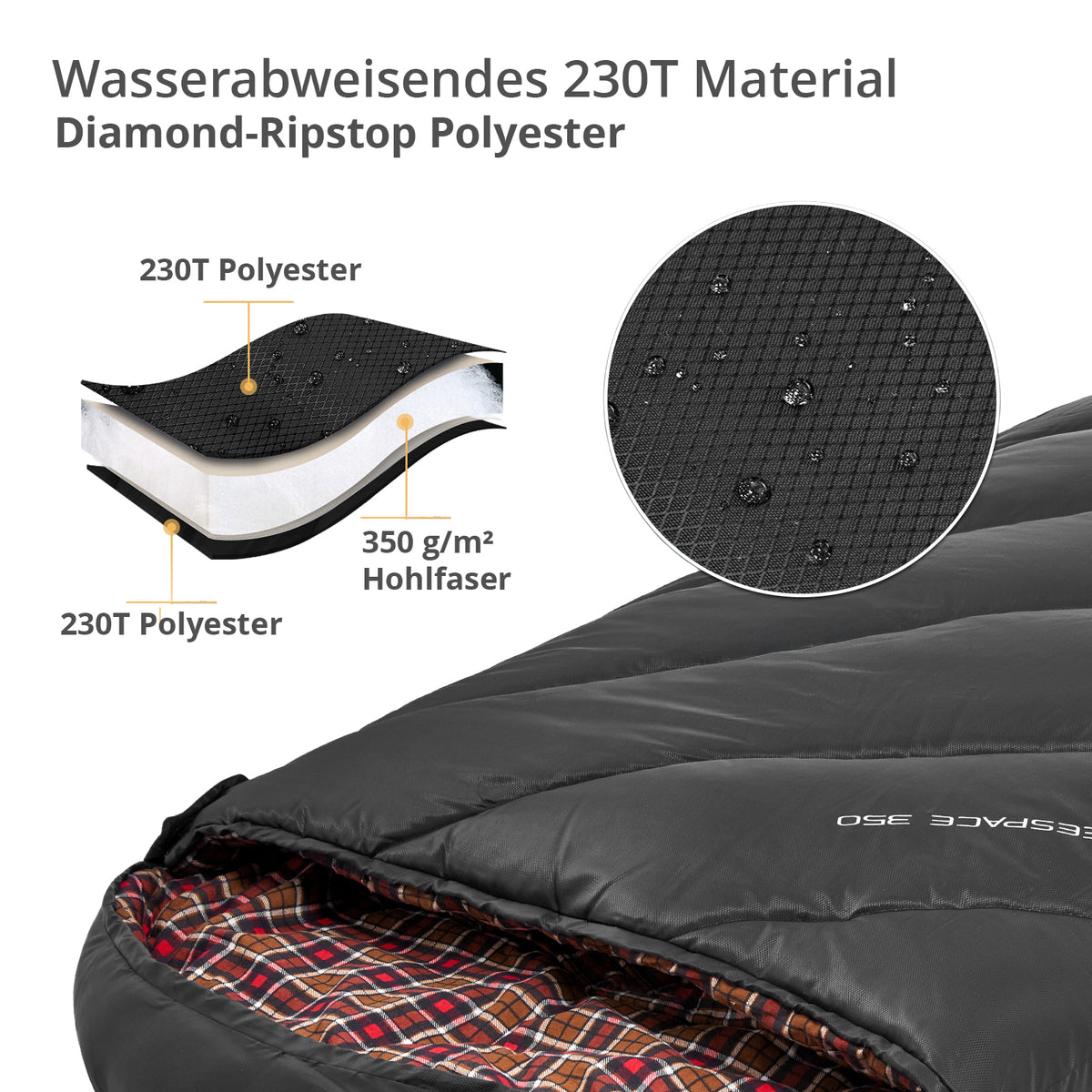Deckenschlafsack Freespace 350