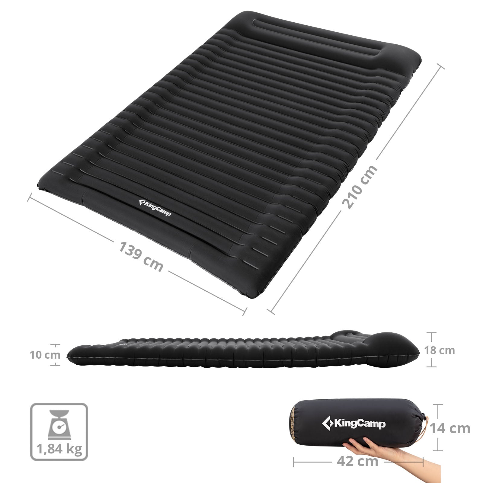 Matelas pneumatique double Comfort Deluxe