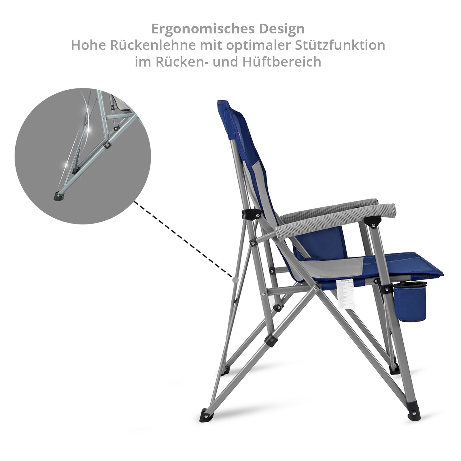 Campingstuhl Hard Armrest Chair