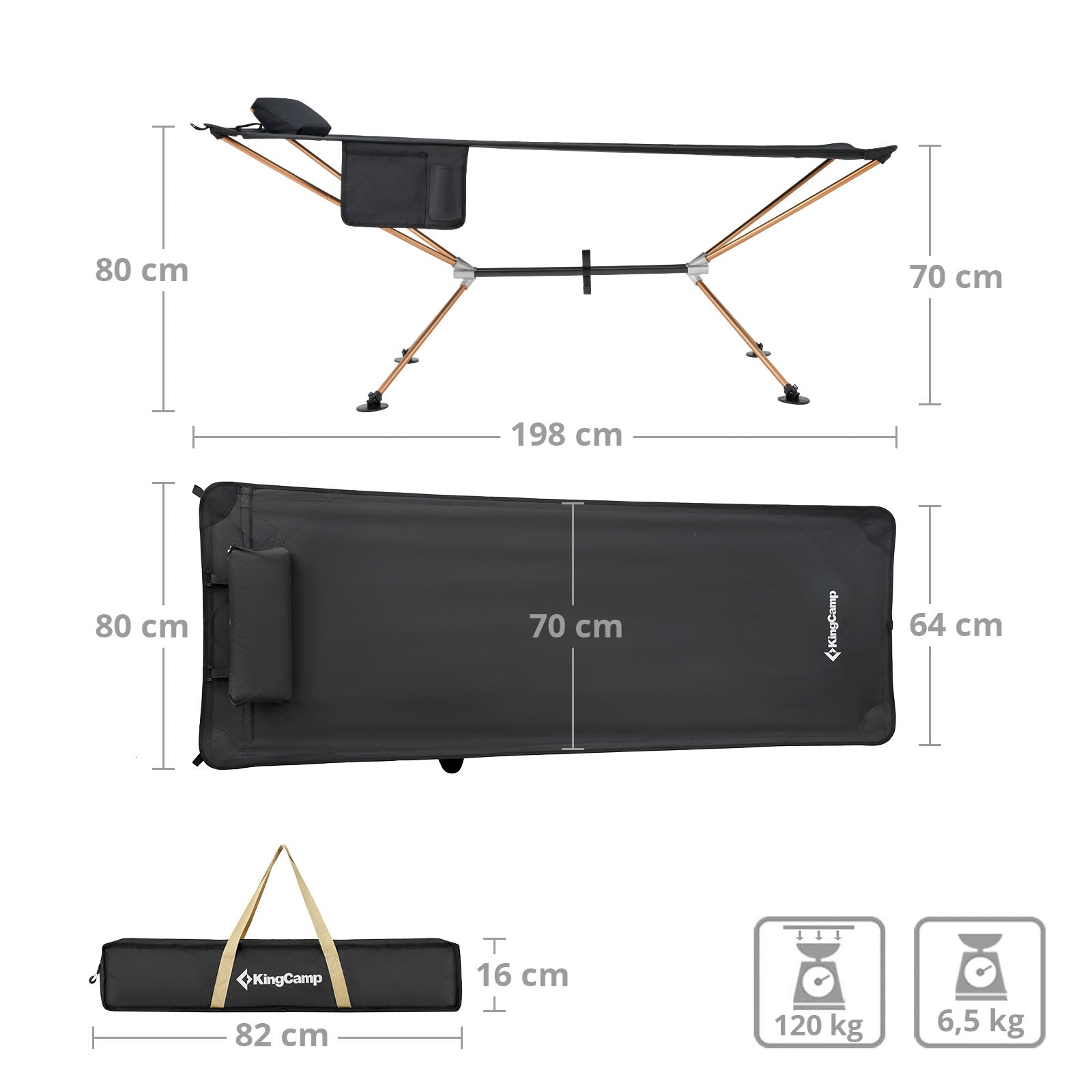 Ultralight Skycot camp bed