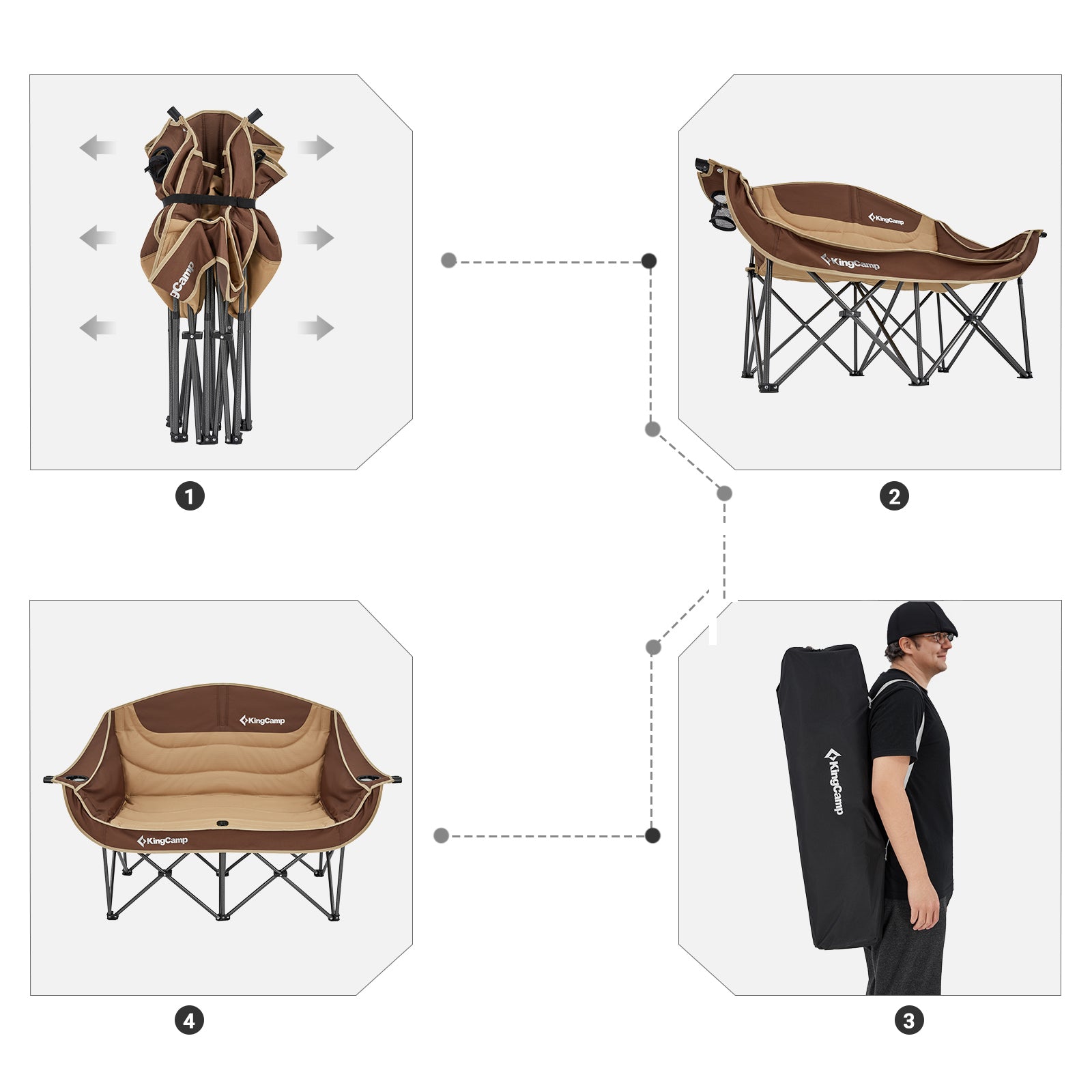 Chaise de camping Duo Deluxe