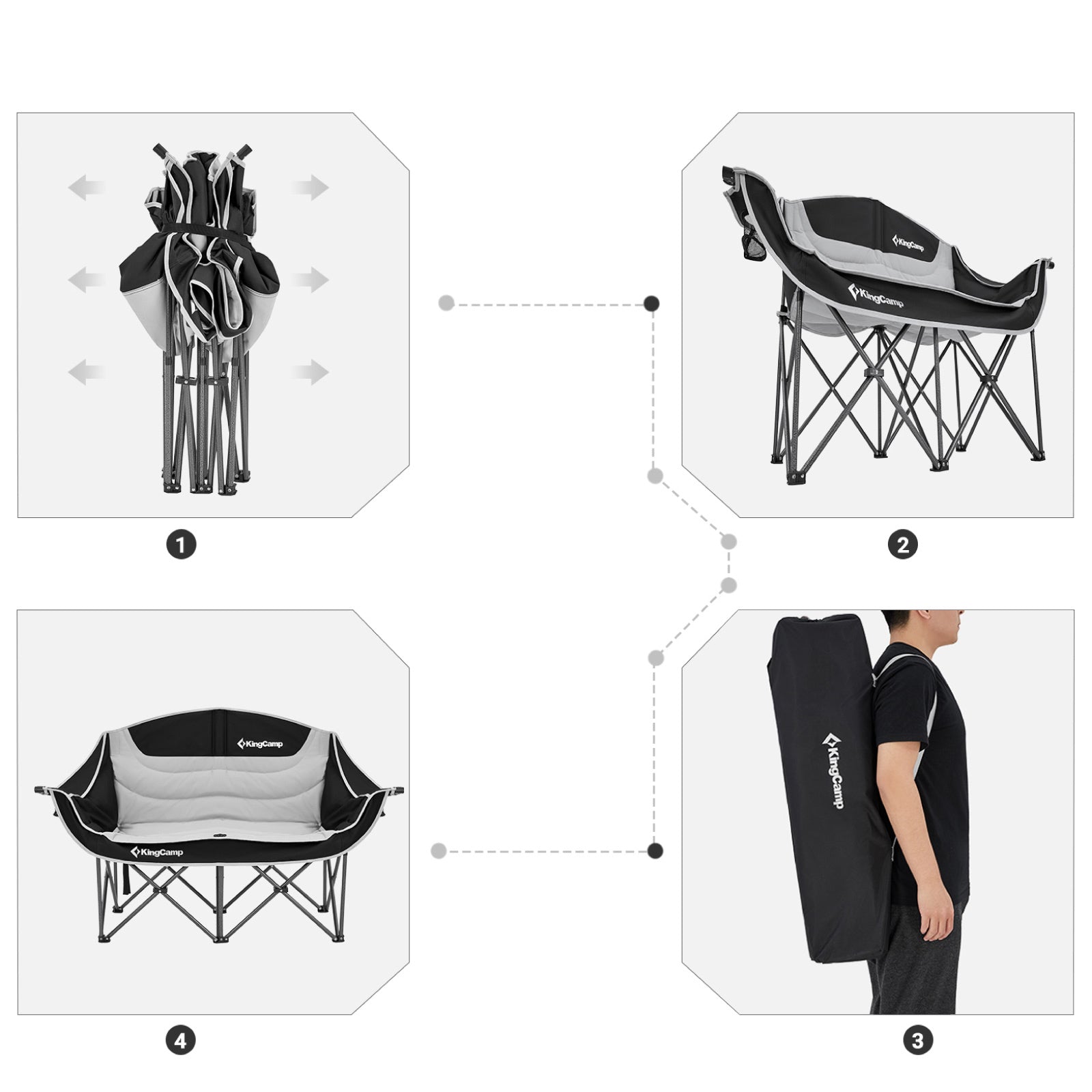 Chaise de camping Duo Deluxe