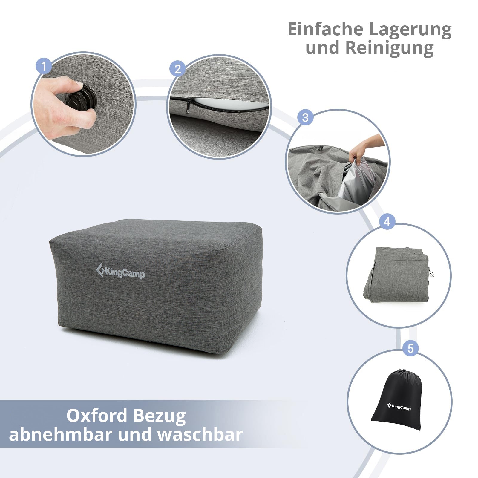 Campingsitz Air Cube Granite