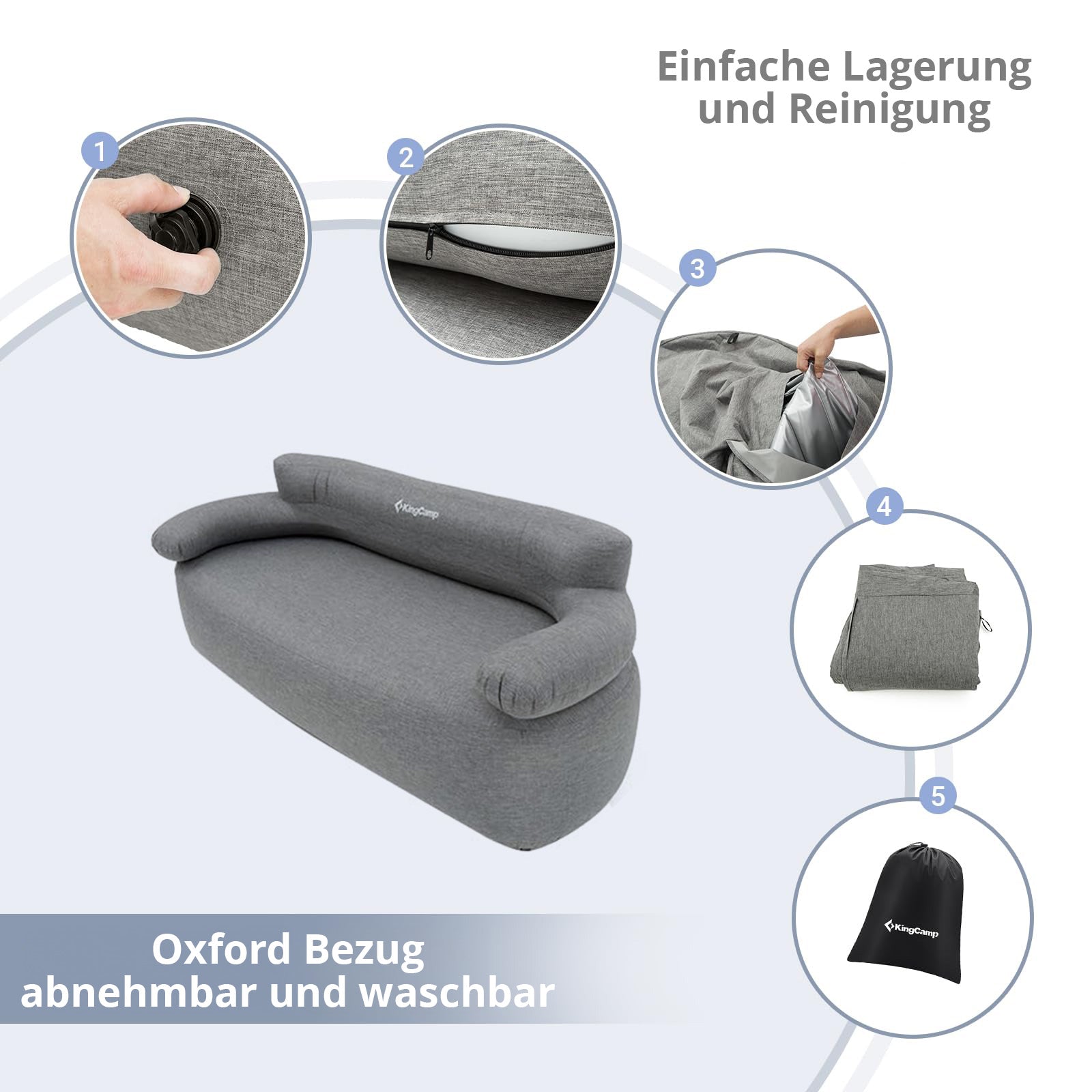 Campingcouch Air Sofa Granite