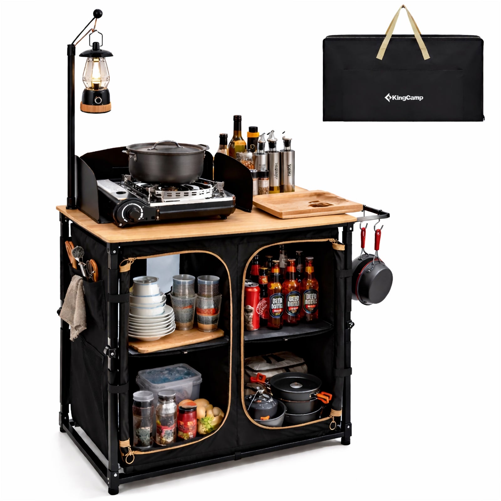 Campingschrank Bamboo Cooking Station
