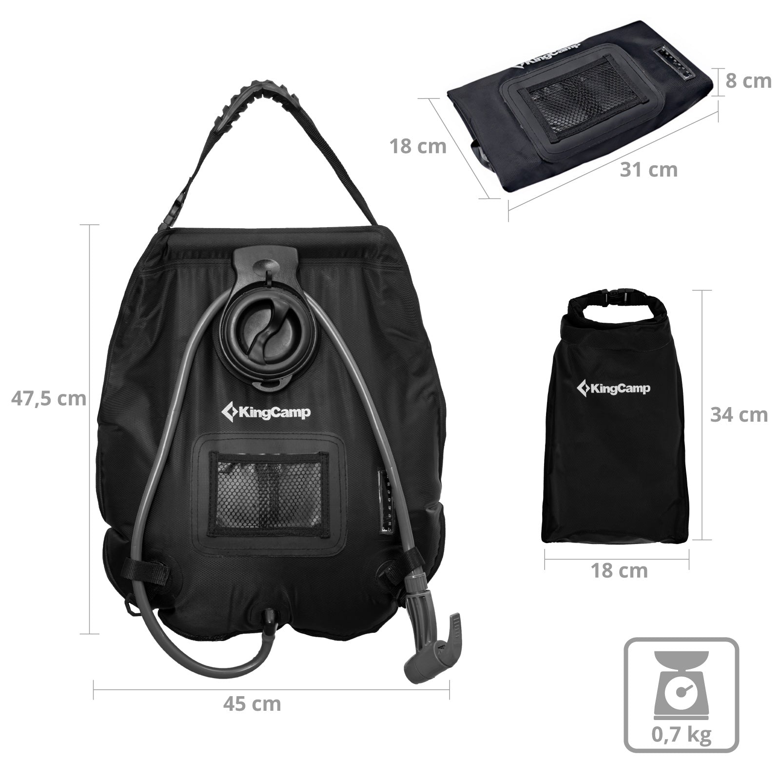 Campingdusche Solar Shower Outback