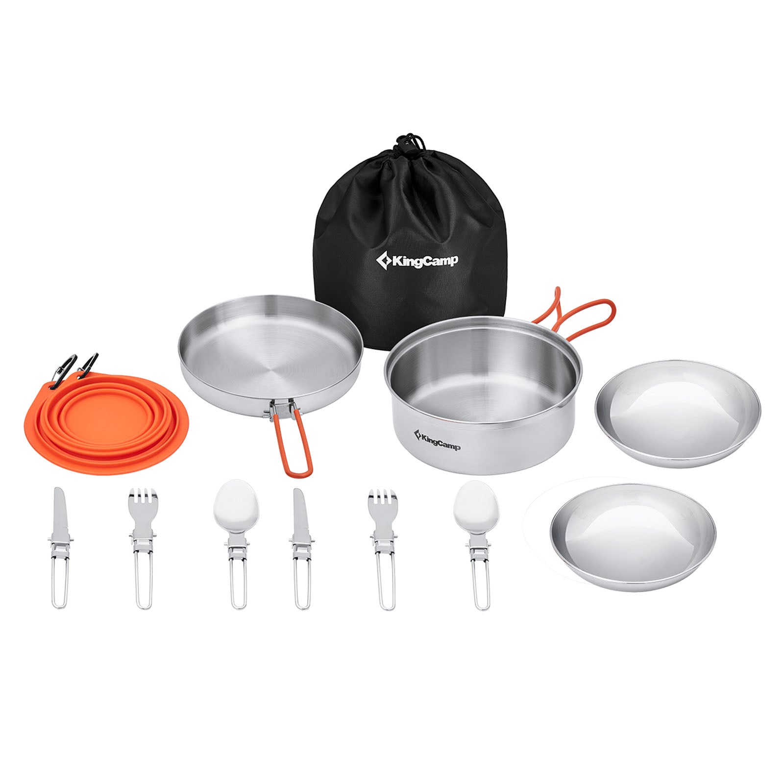 Camping dishes Camping cooking set Adventurer I Pro cooking dishes set steel pot