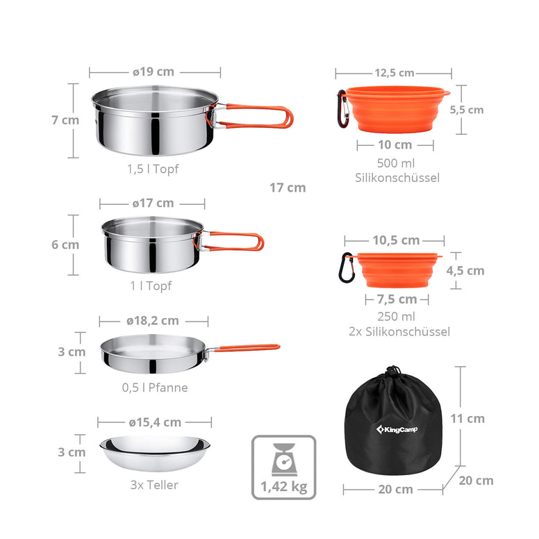 Adventurer II Pro cooking set