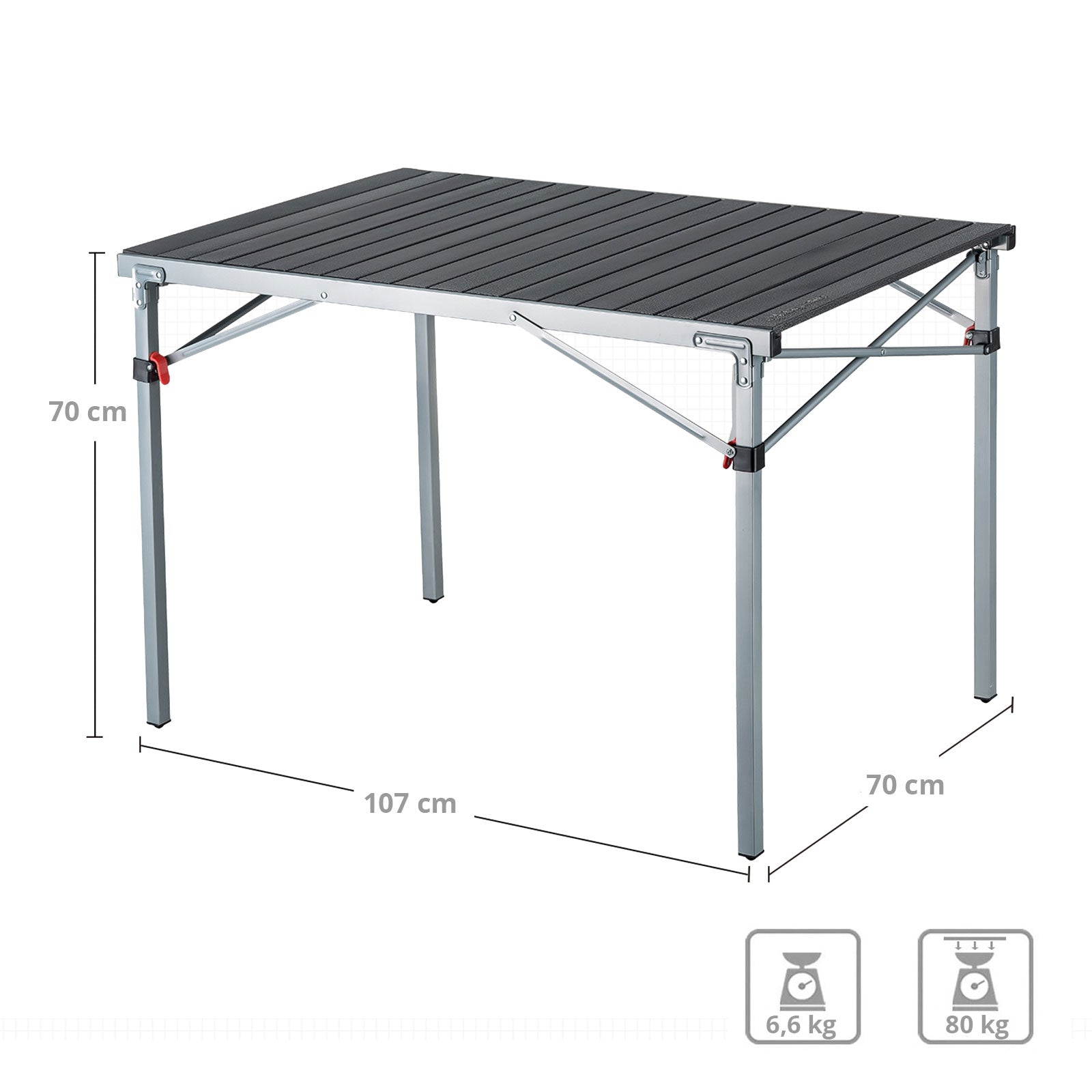 Rolling table Compact Folding Table
