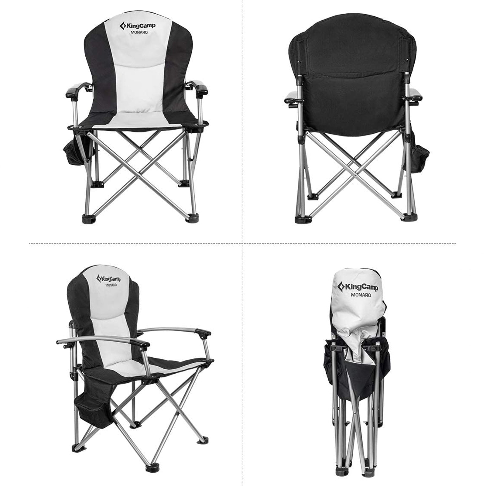 Campingstoel Deluxe stoel met harde armleuning