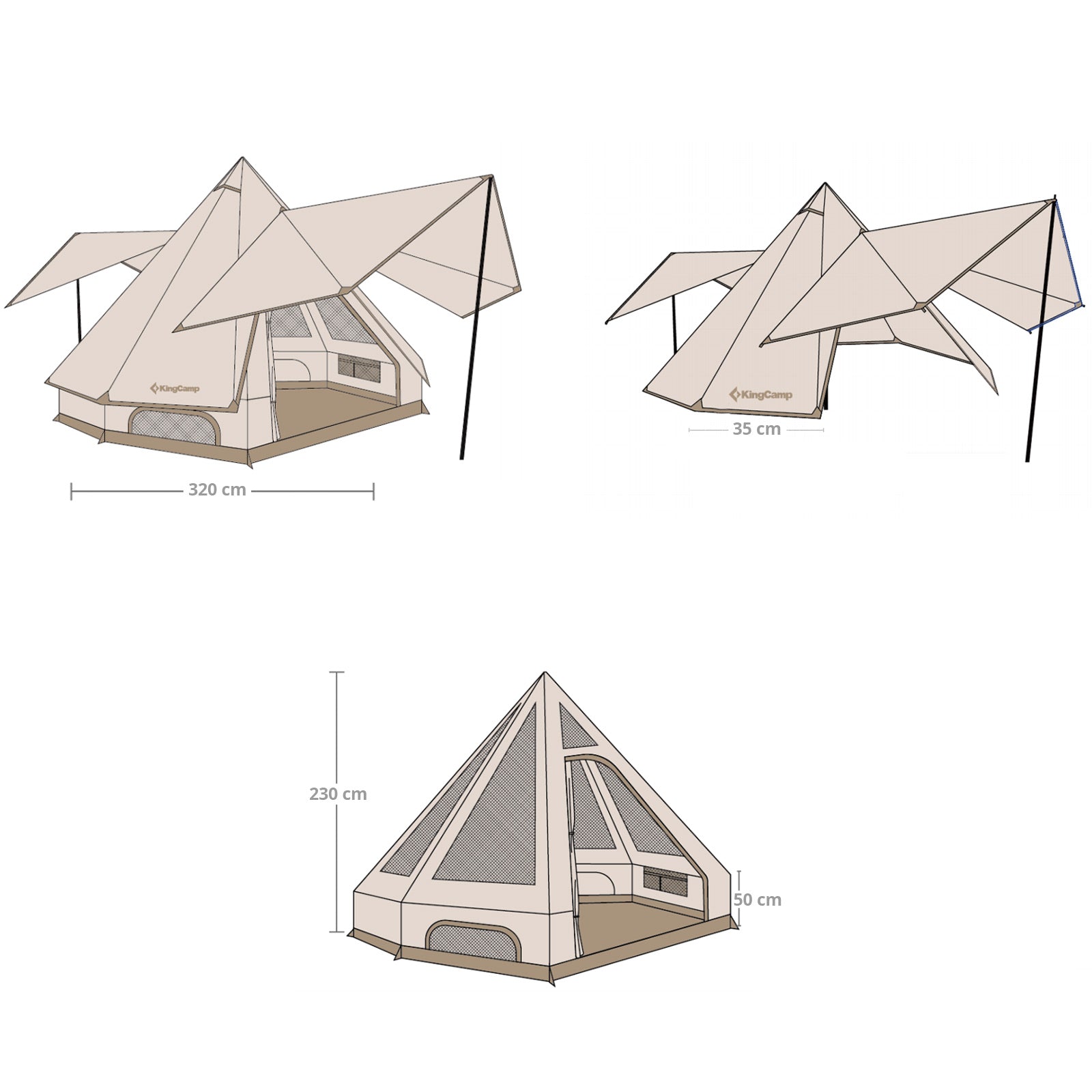 KingCamp Dschingis 320 Light tent