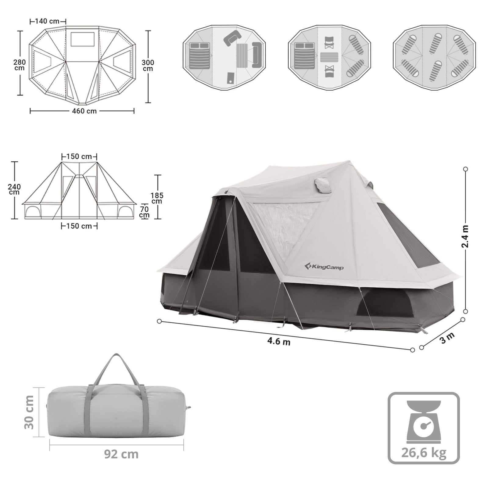 KingCamp Khan Villa tent