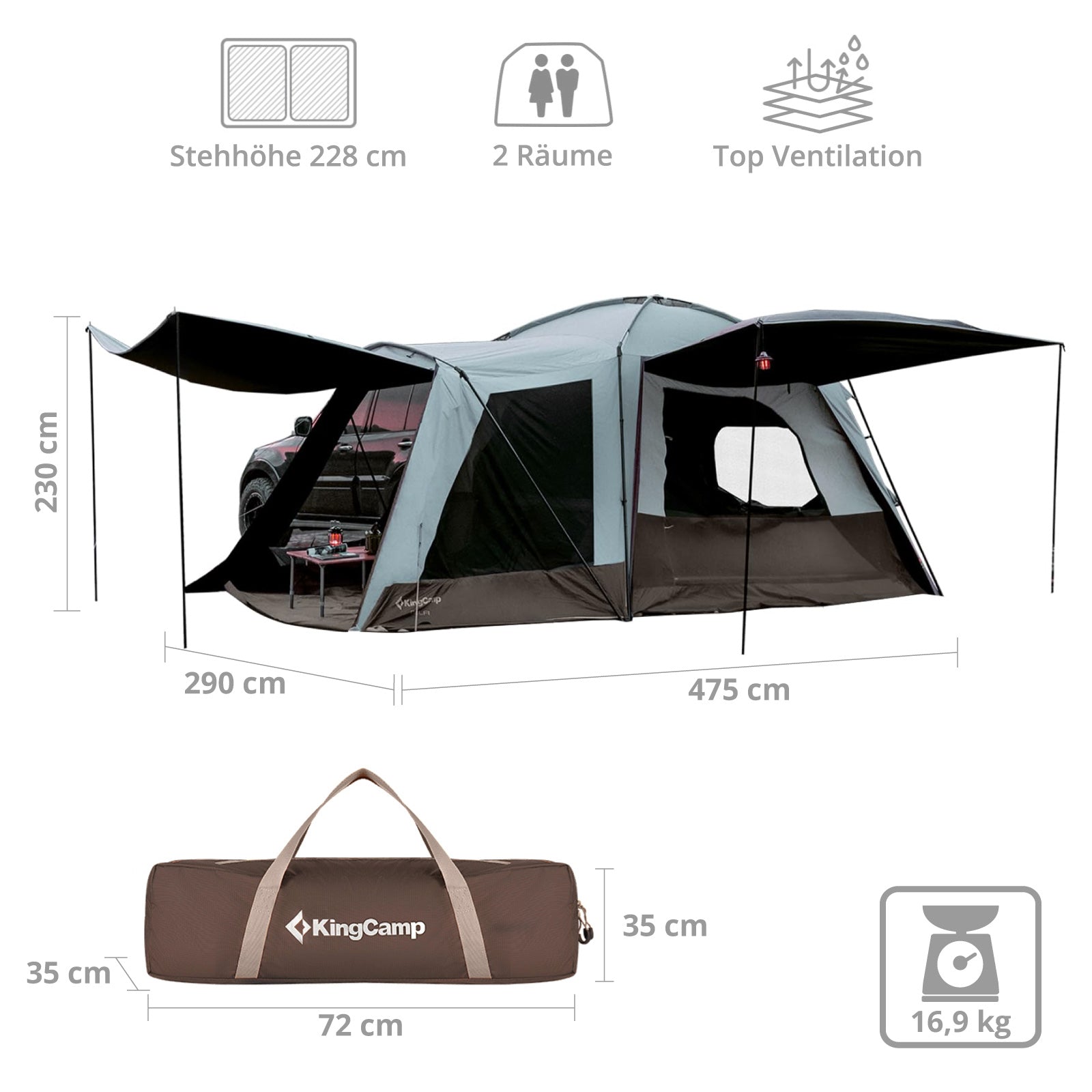 KingCamp Hawly awning