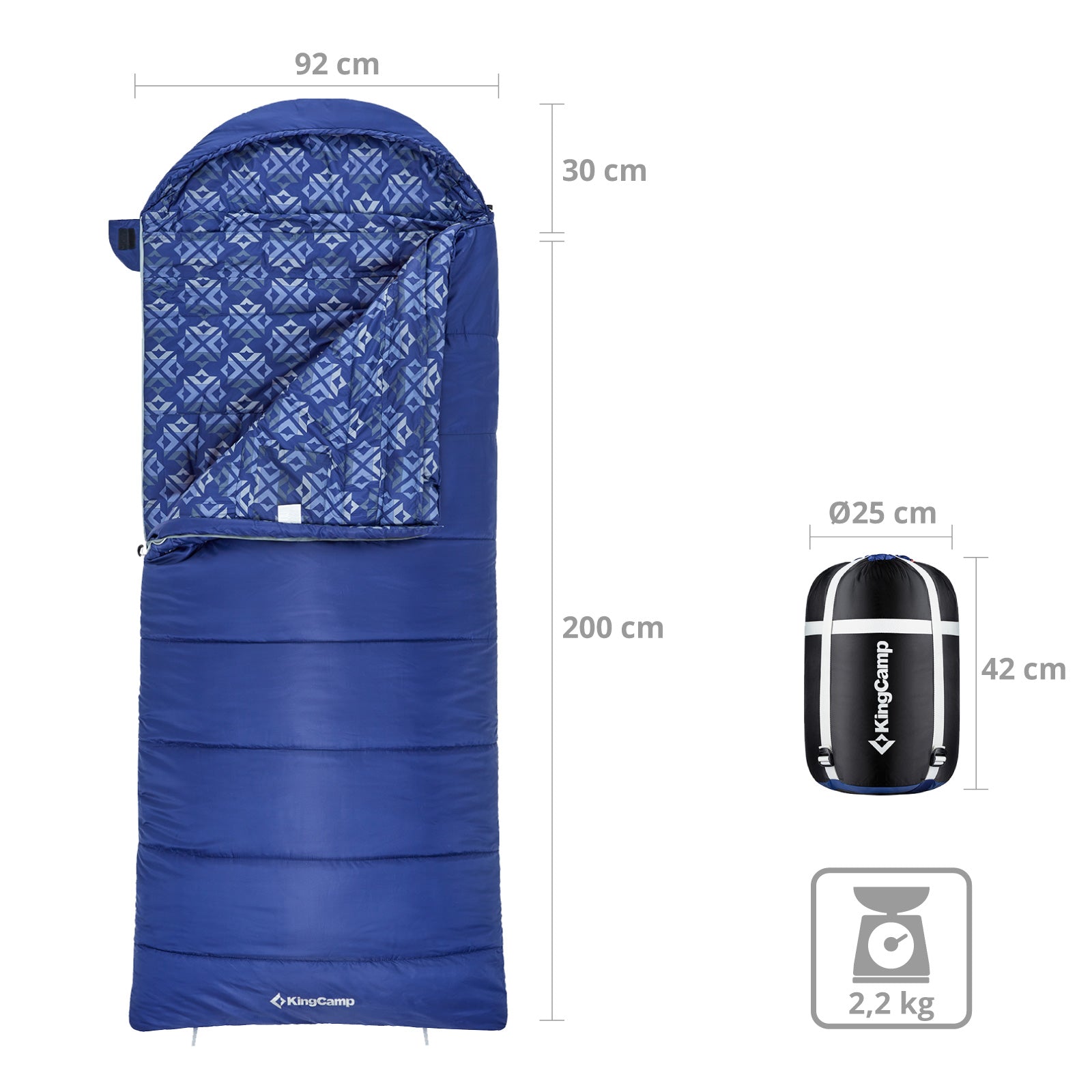 KingCamp Superior 400 XL mummy sleeping bag