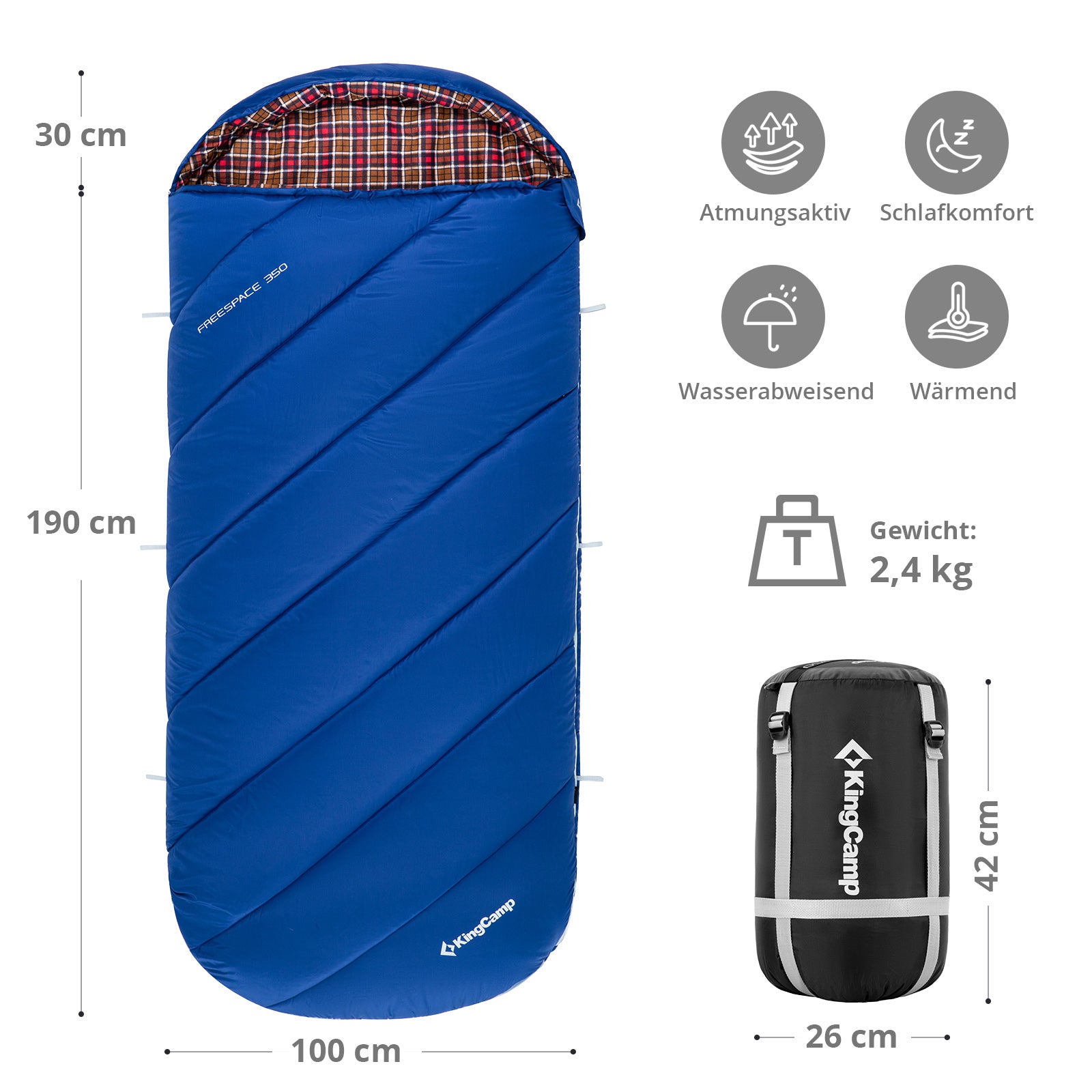 Deckenschlafsack Freespace 350