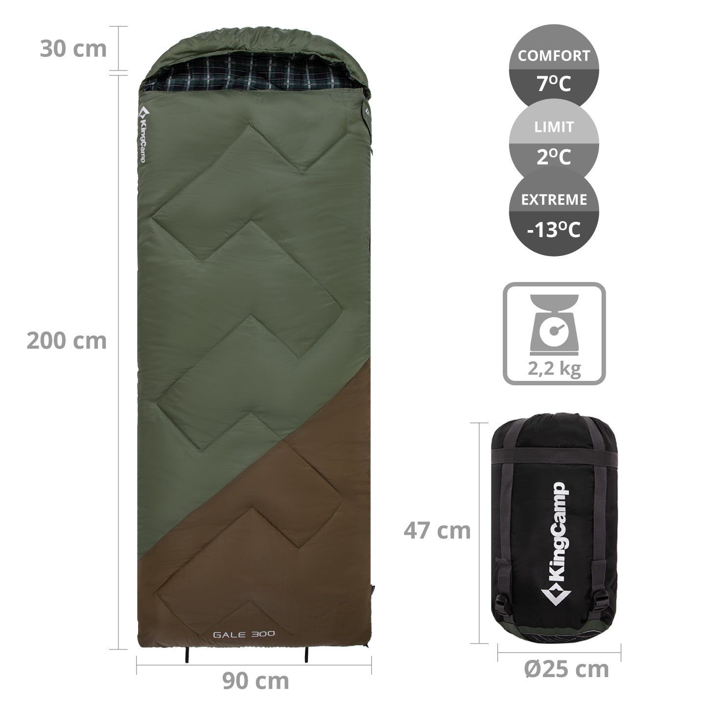 Mumienschlafsack Gale 300