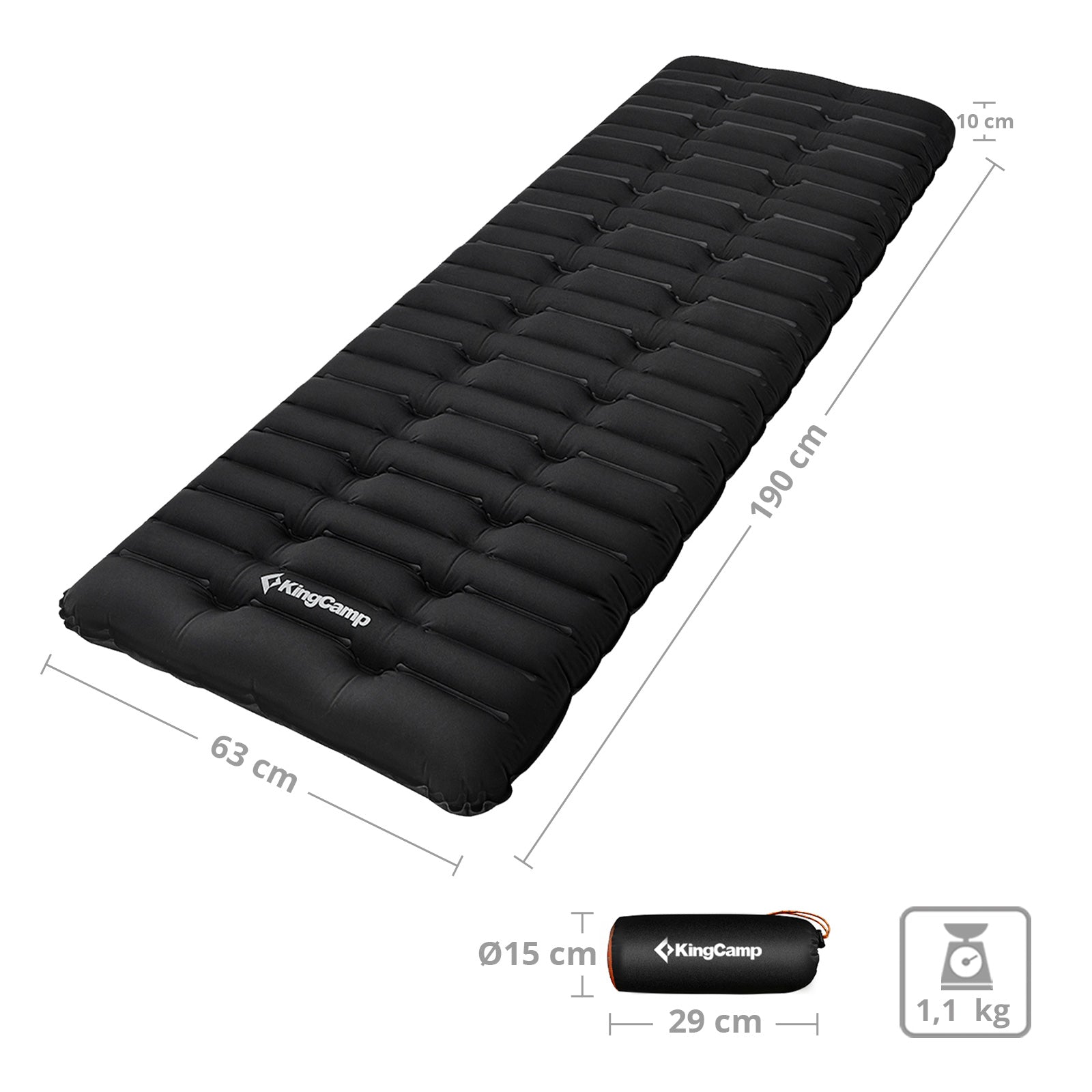 Matelas de couchage simple KingCamp Super Comfort