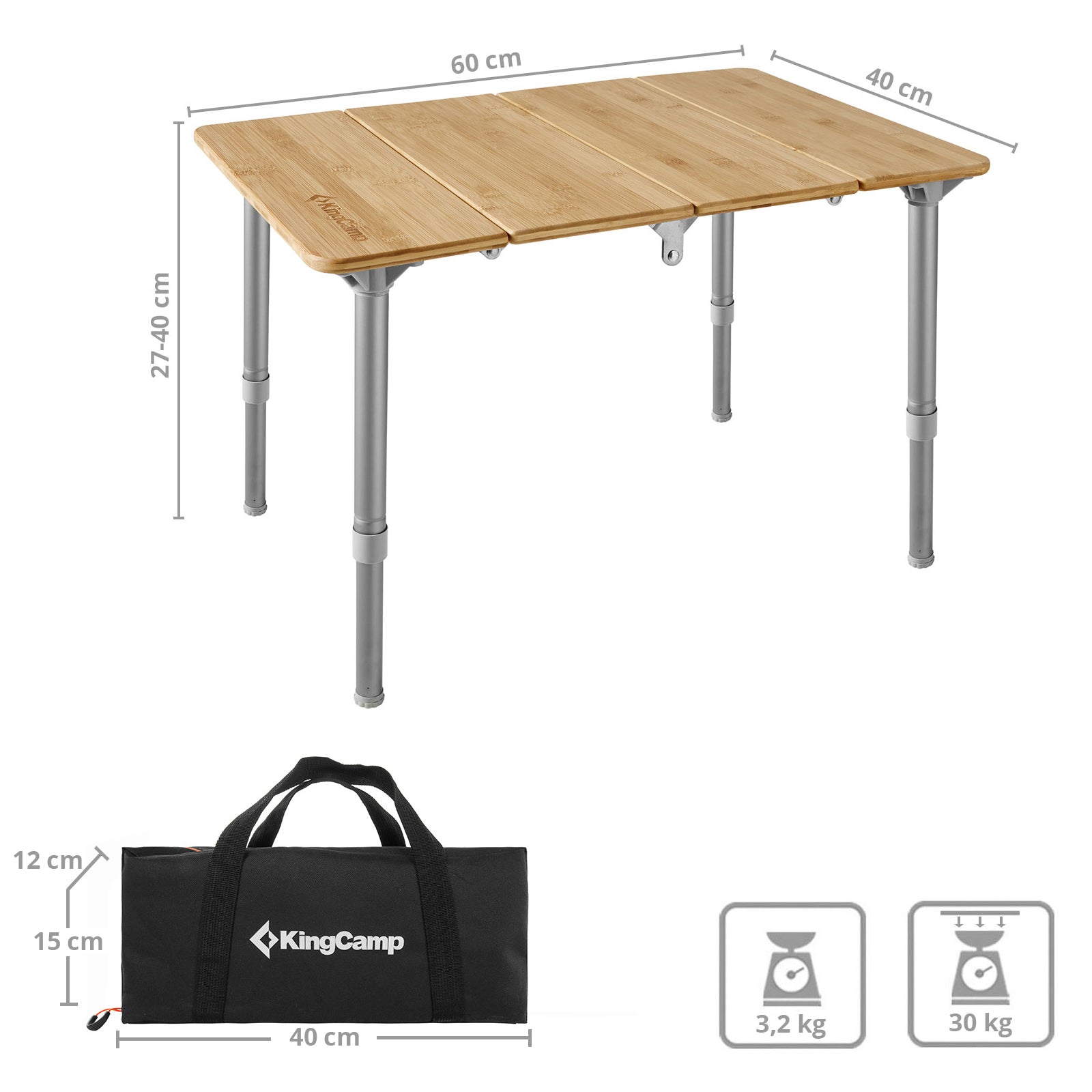 KingCamp Bamboo Table XS