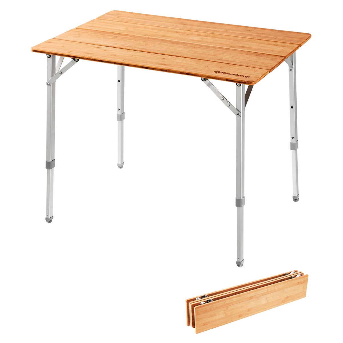 campingtisch bambus höhenverstellbar Klapptisch Bamboo Table S