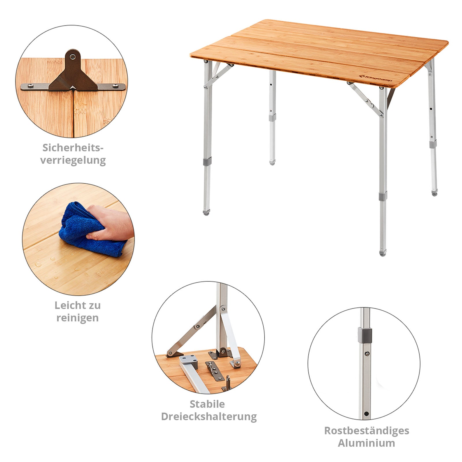 KingCamp Bamboo Table S