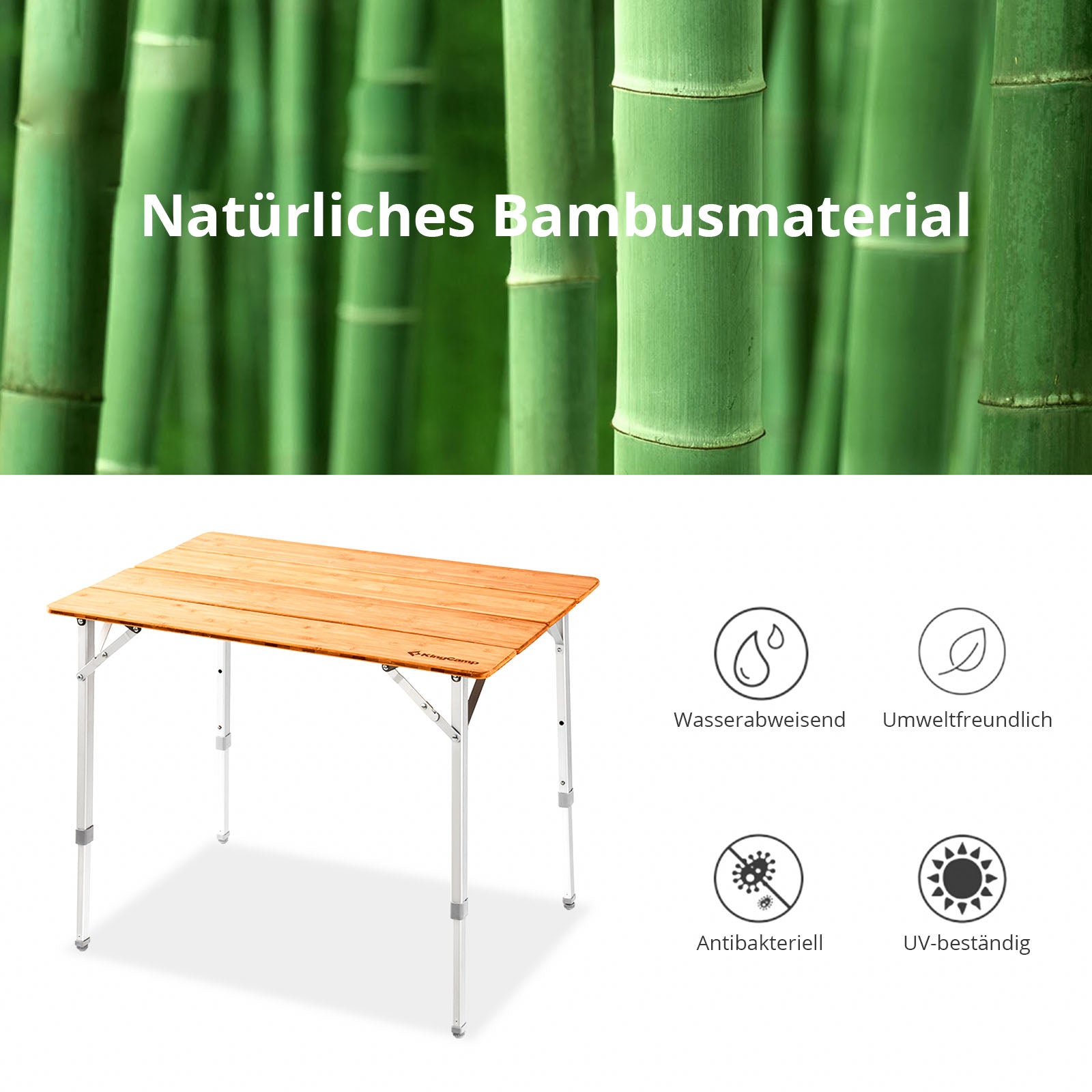 KingCamp Bamboo Table S