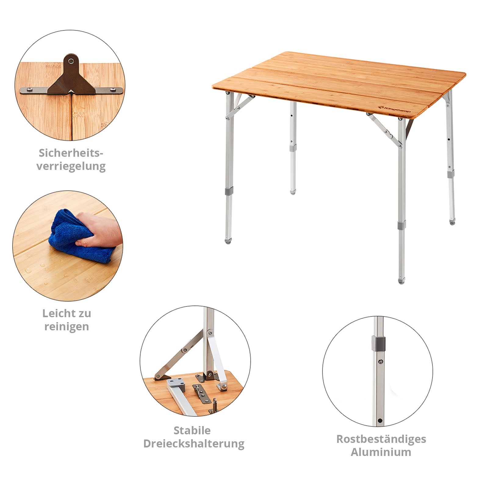 KingCamp Bamboo Table L