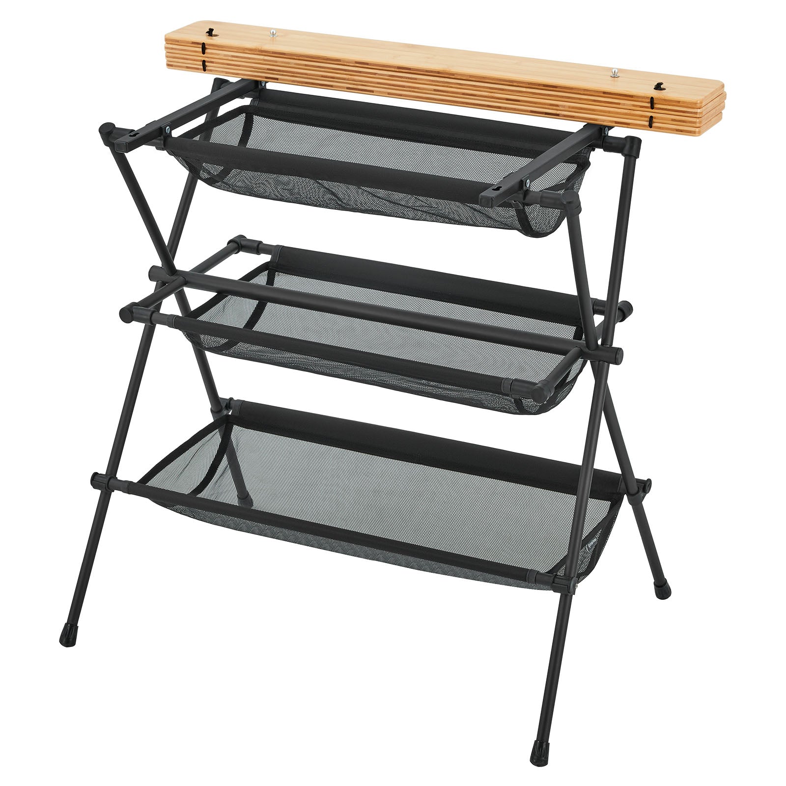 KingCamp Bamboo Shelf Sahle camping table