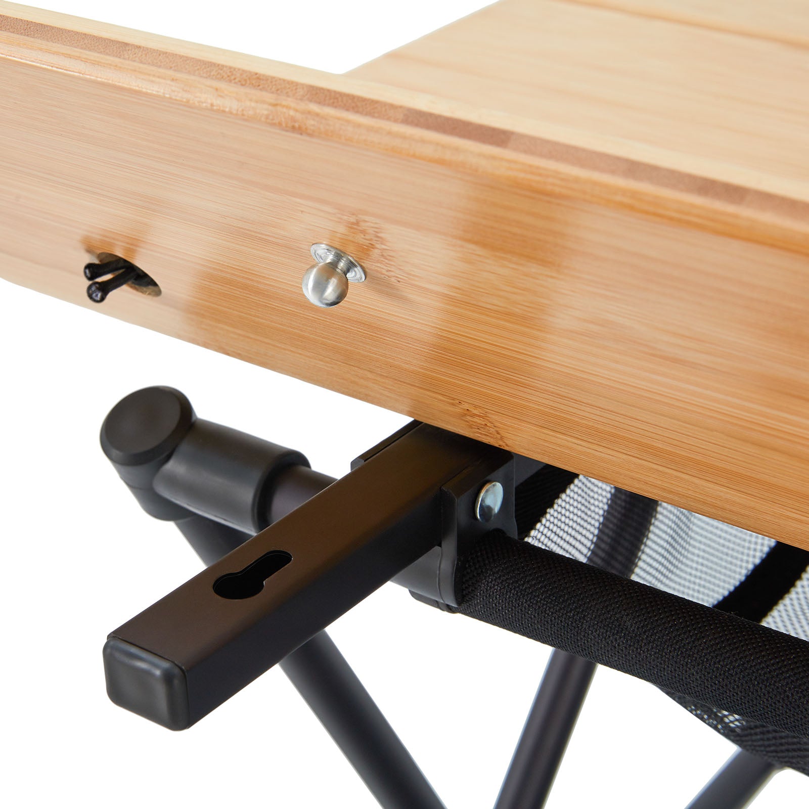 Table pliante en bambou avec étagère Sahle