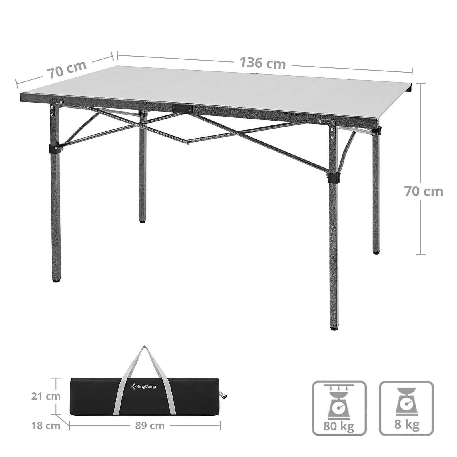 Table de camping KingCamp Granite