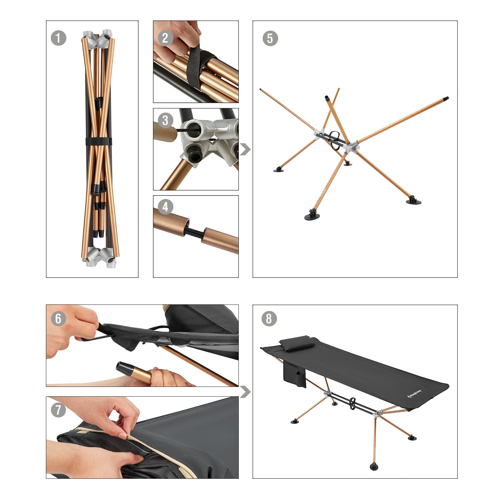 Lit de camp KingCamp Ultralight Skycot