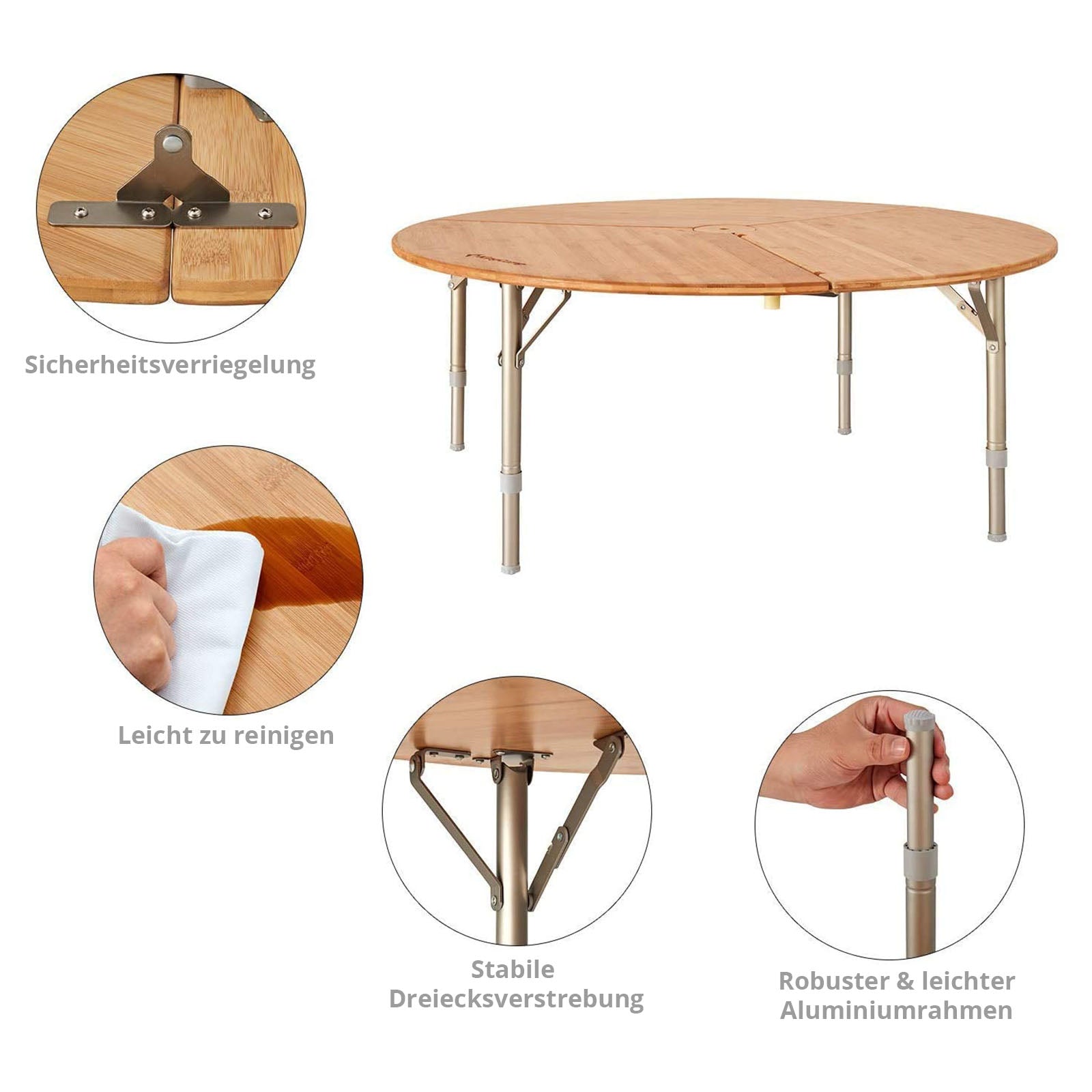 KingCamp Bamboo Table camping table