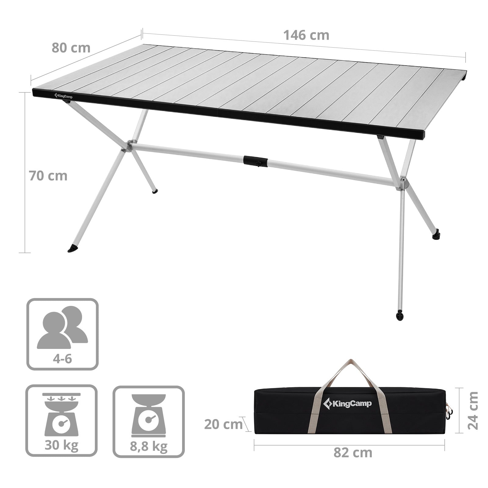 KingCamp Dolomite XL camping table