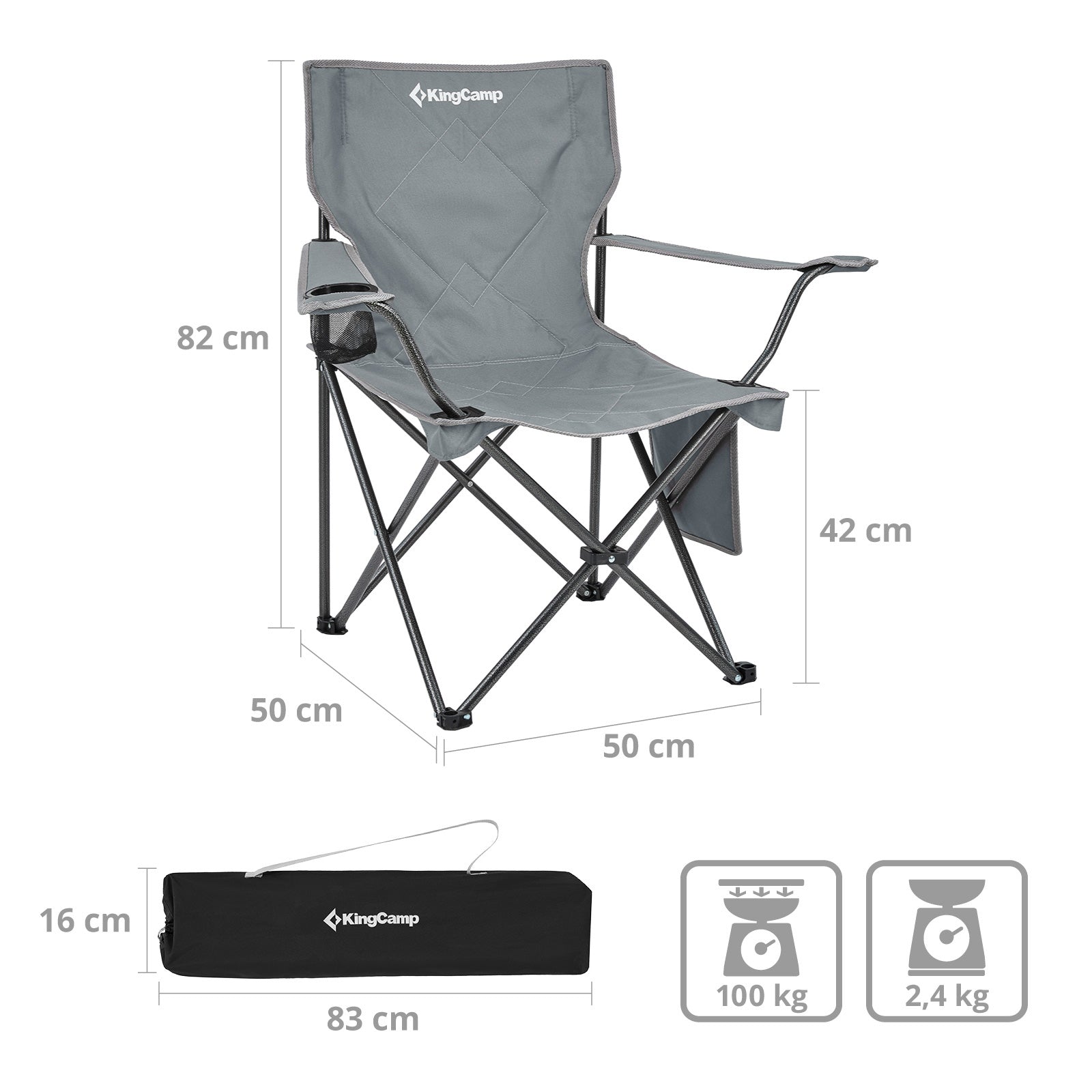 Chaise de camping KingCamp Tanger