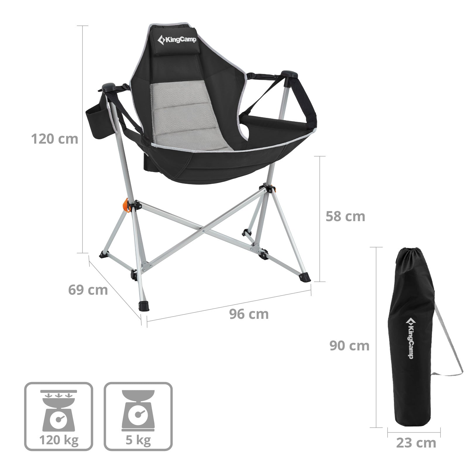 KingCamp Orchid Rocking Chair Deluxe Campingstuhl