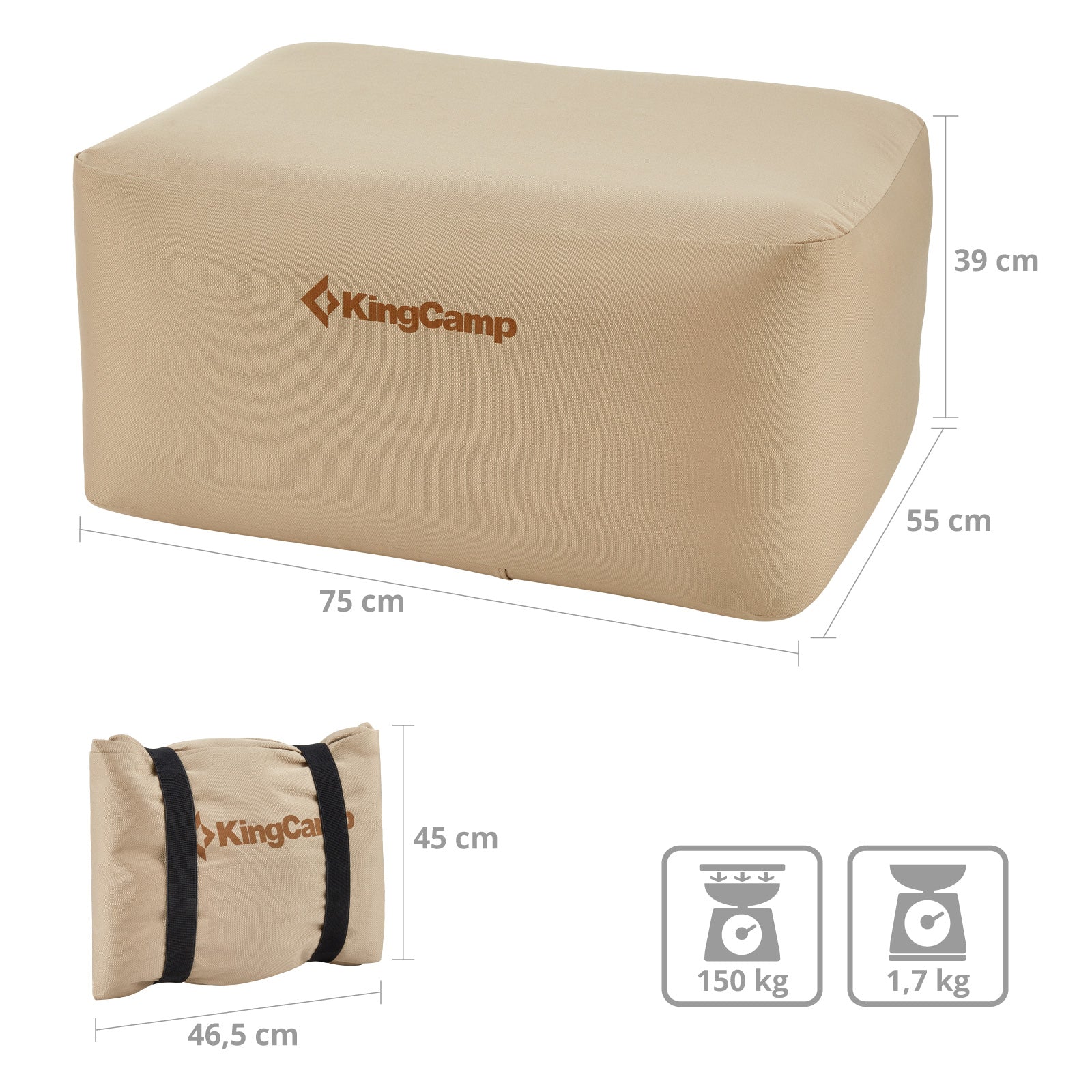 Chaise de camping KingCamp Air Cube