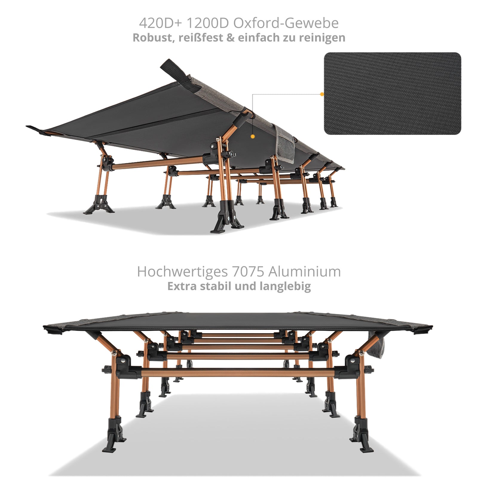 KingCamp Denver Deluxe Cot Camp Bed