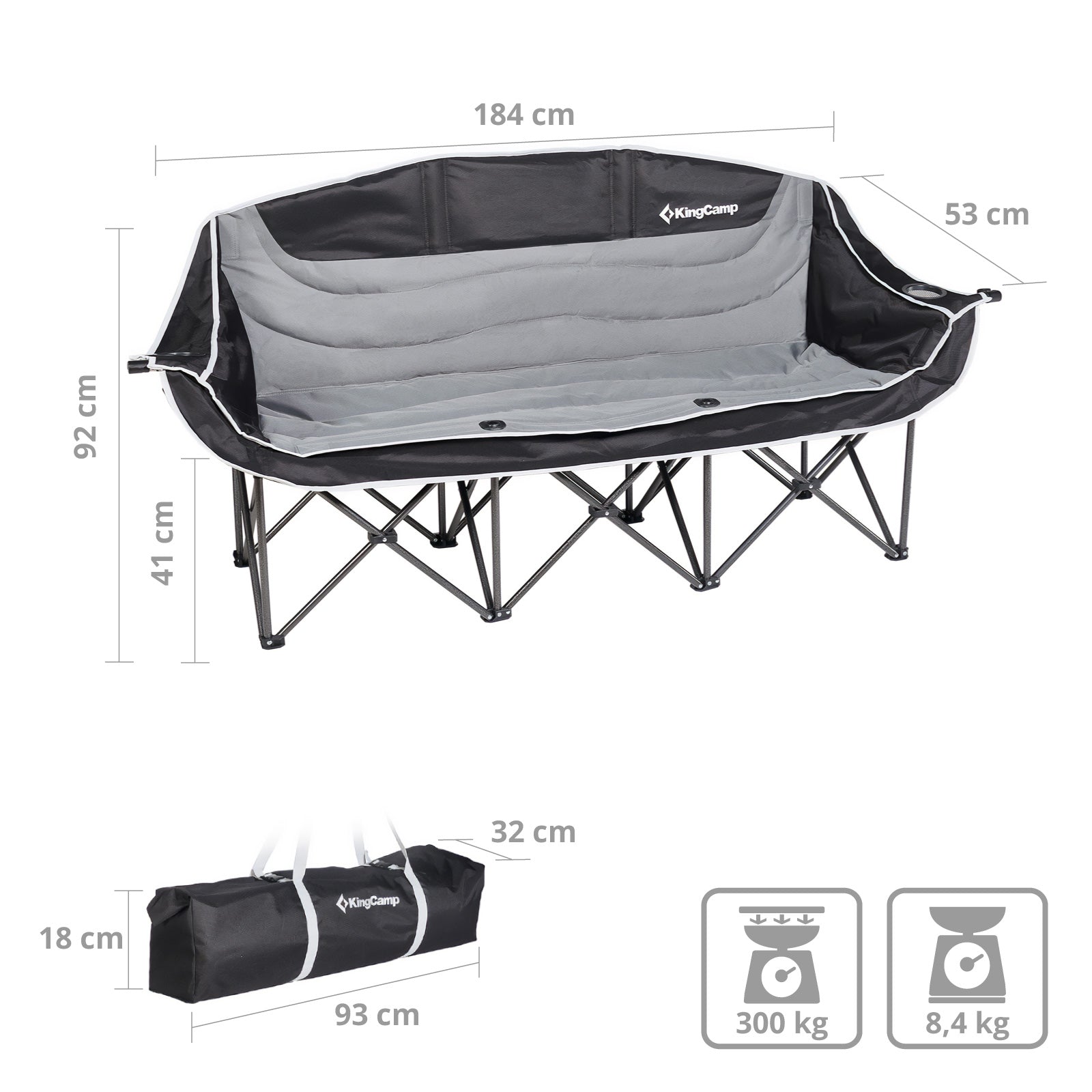 KingCamp Triple Deluxe camping chair