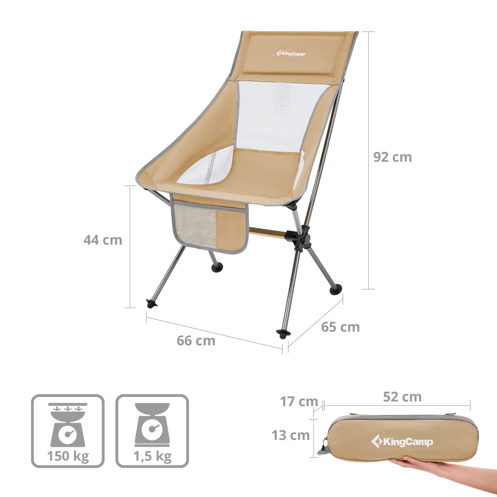 Chaise de camping KingCamp Logan