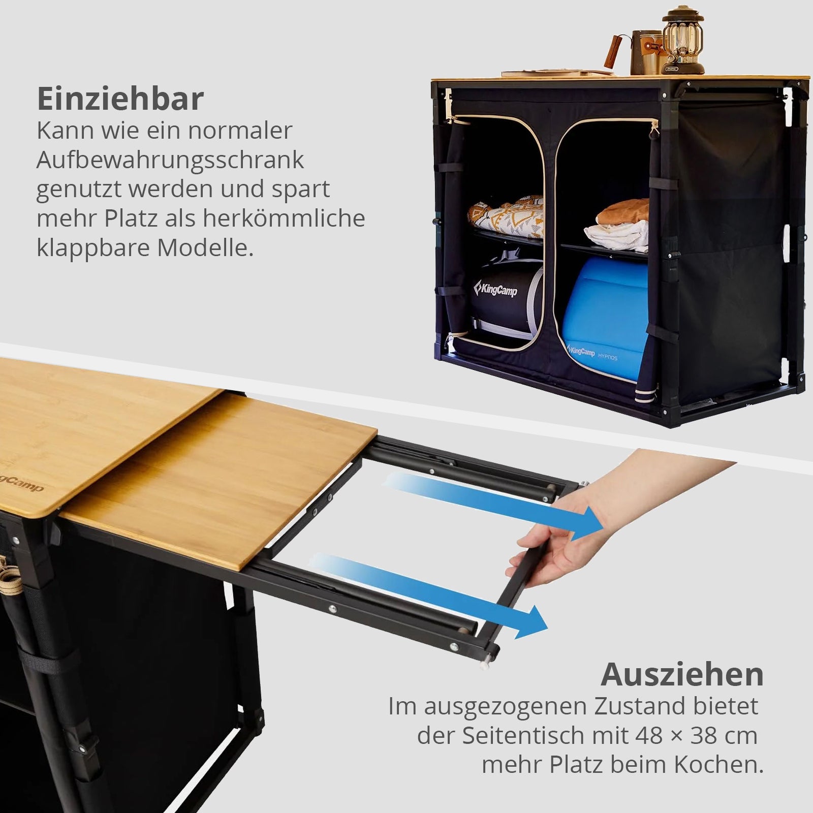 Campingschrank Bamboo Kitchen Table