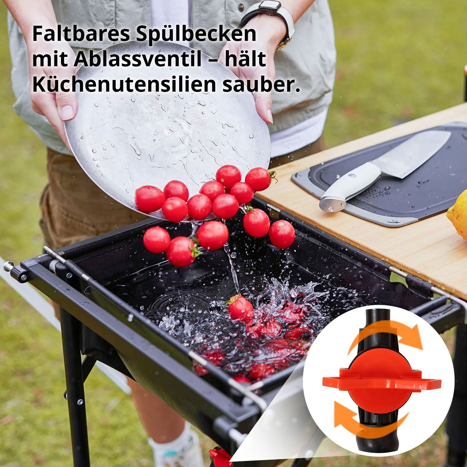 Campingschrank Bamboo Kitchen Table