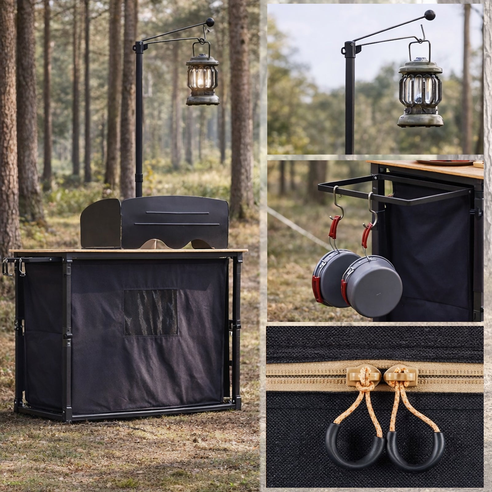 Campingschrank Bamboo Cooking Station